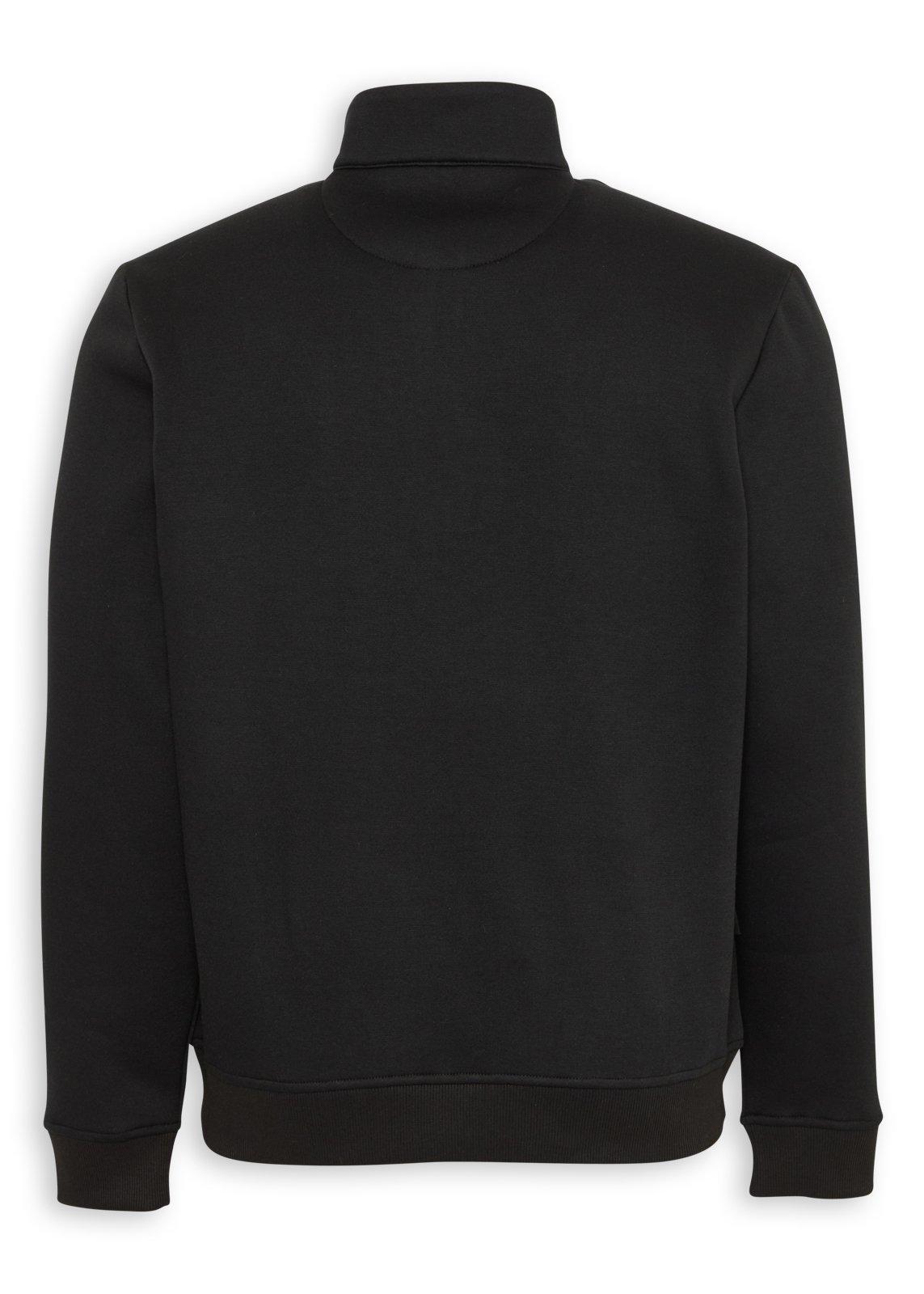Black Basic Quarter Zip Sweat Top (3268911) | Fuel