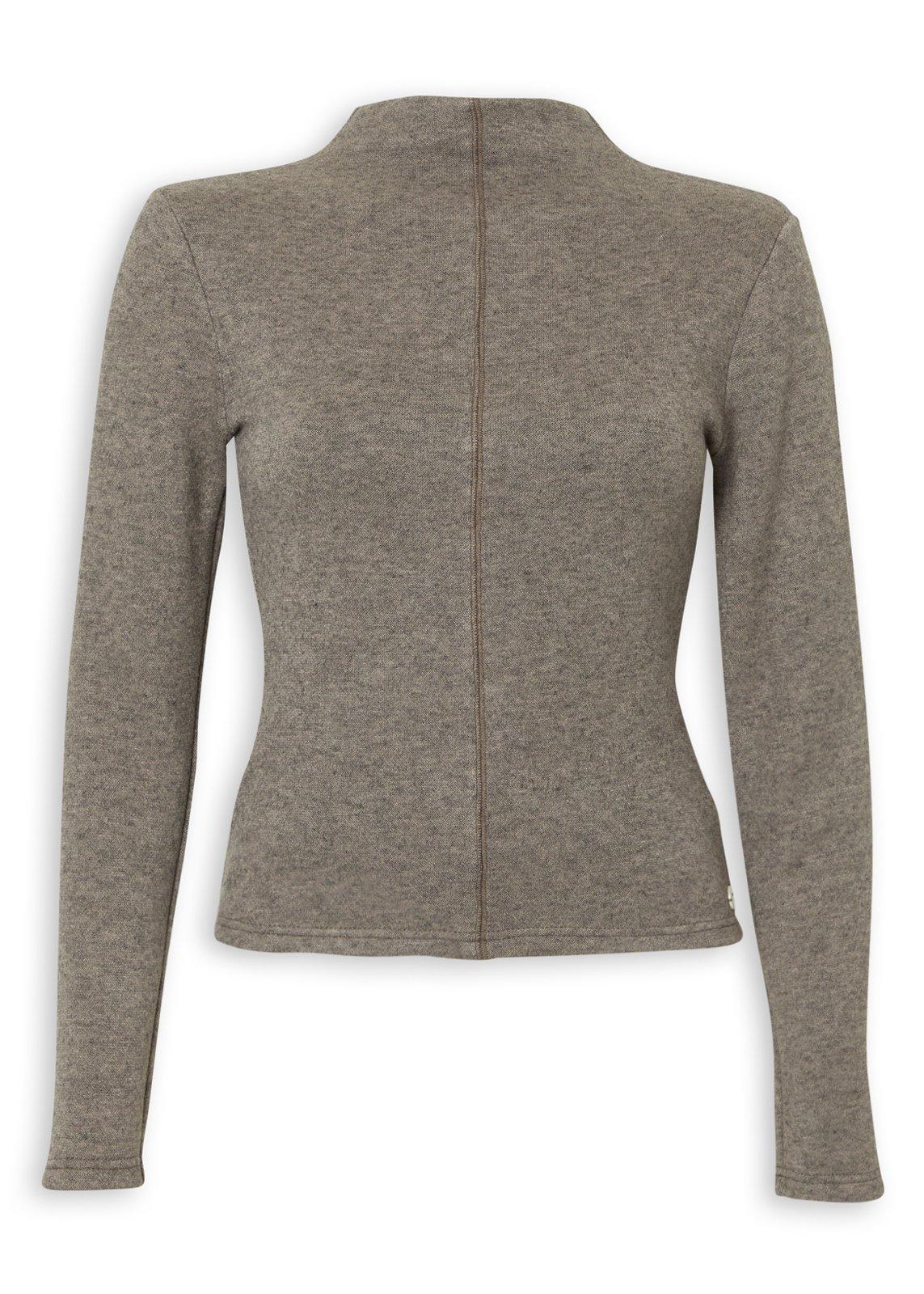 Brown Funnel Neck Jersey (3270072) | TRS