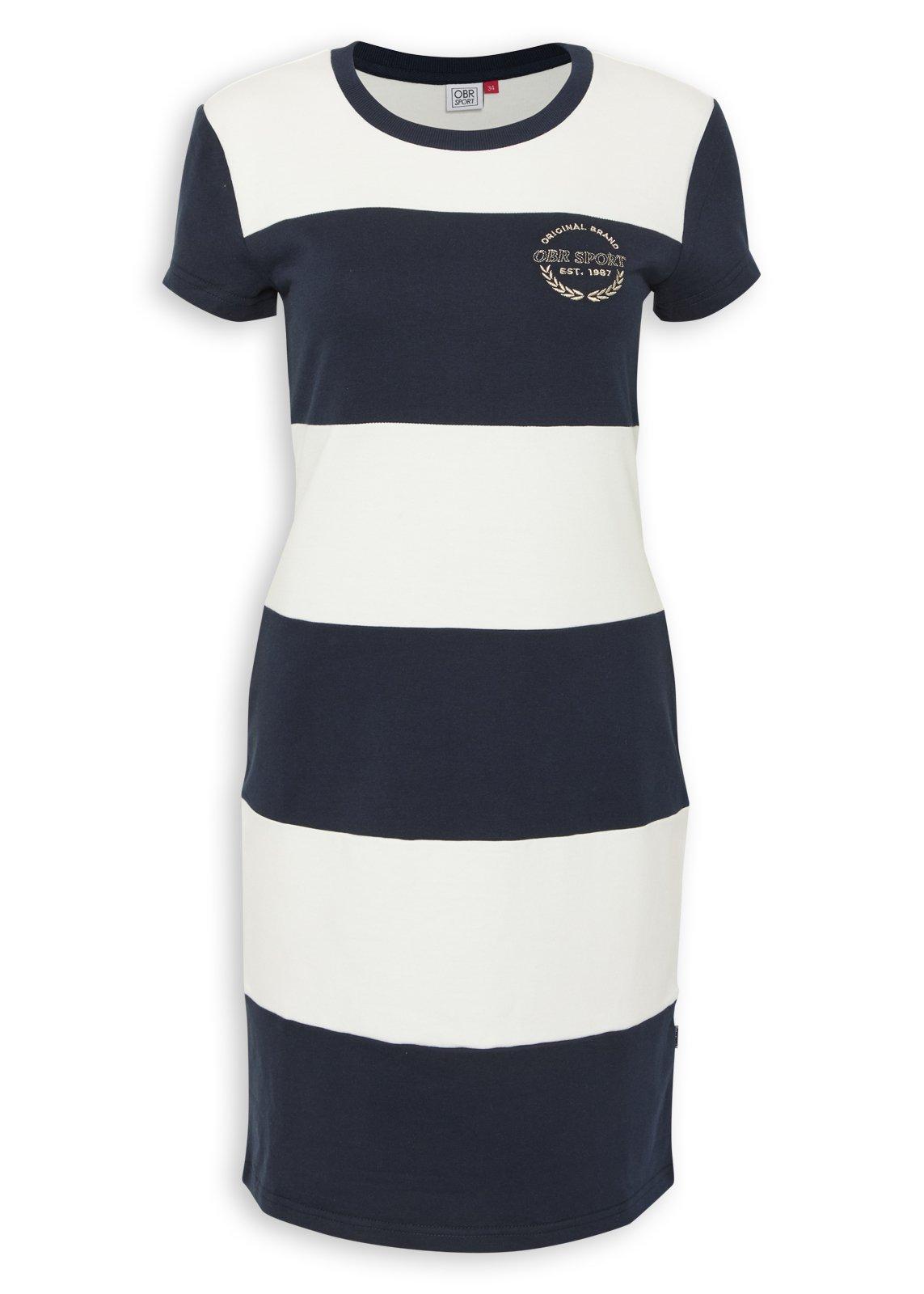 Navy Striped T-Shirt Dress