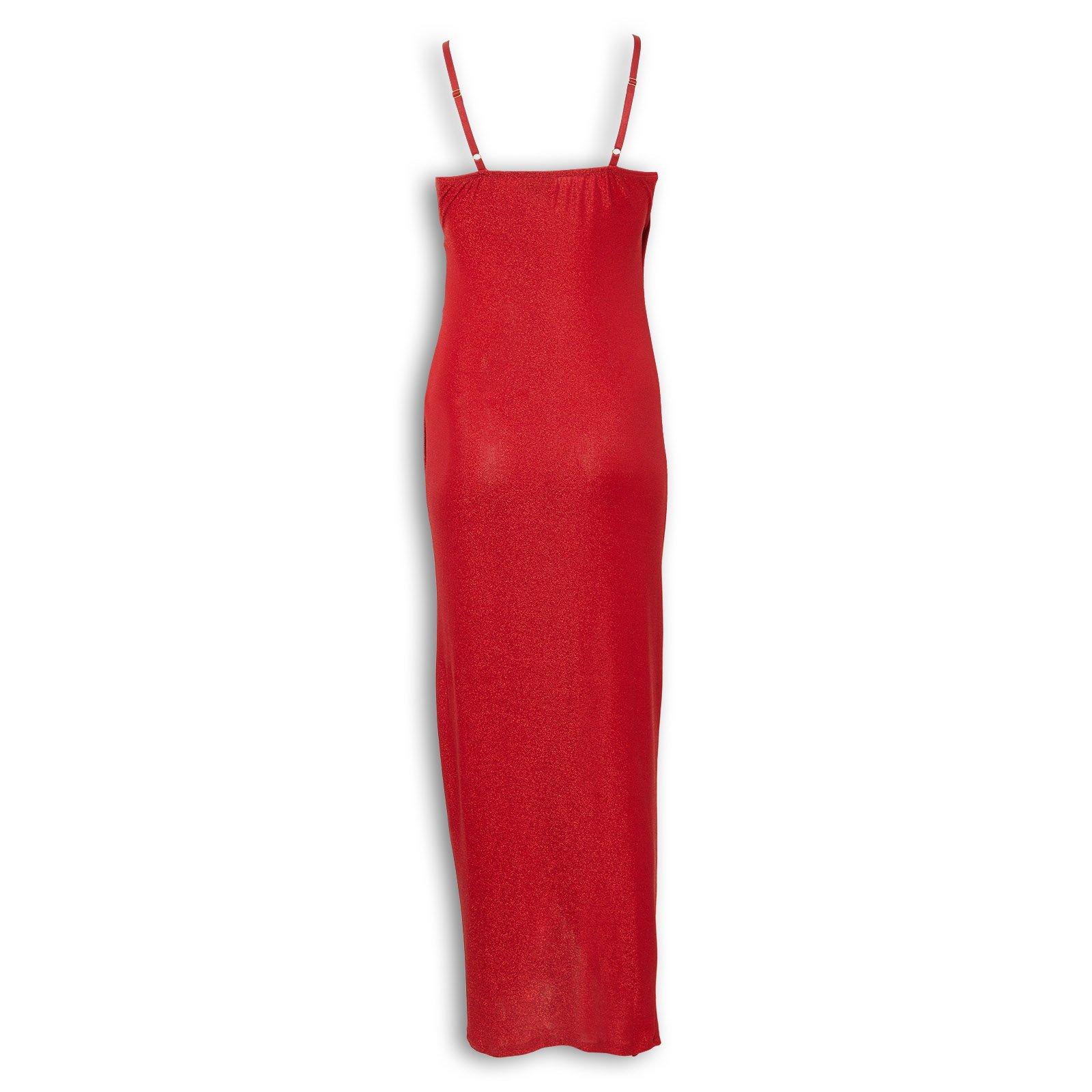 Red Lurex Bodycon Midi Dress (3270894) | Miss Port