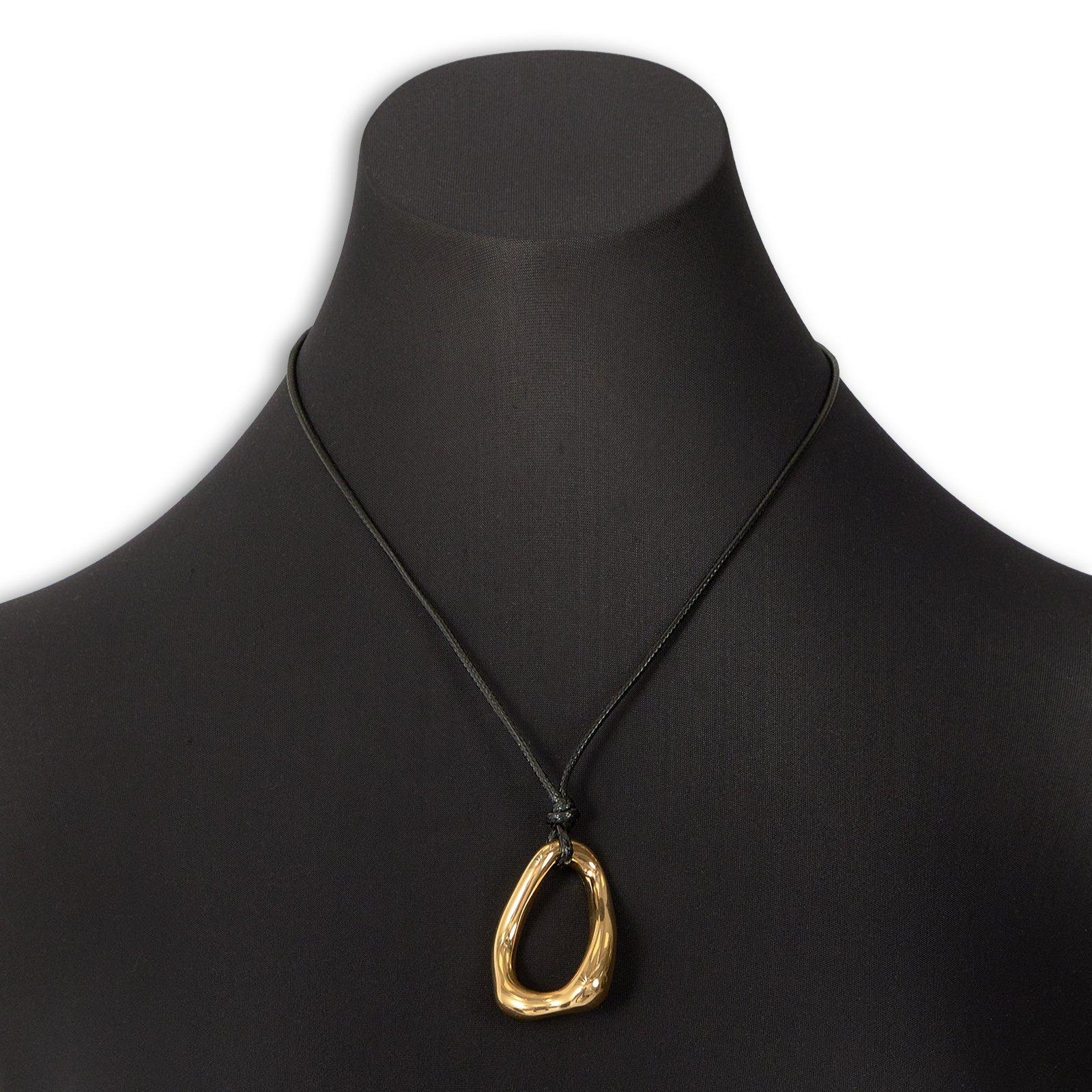 Gold Lava Black Rope Necklace (3271279) | Zackia