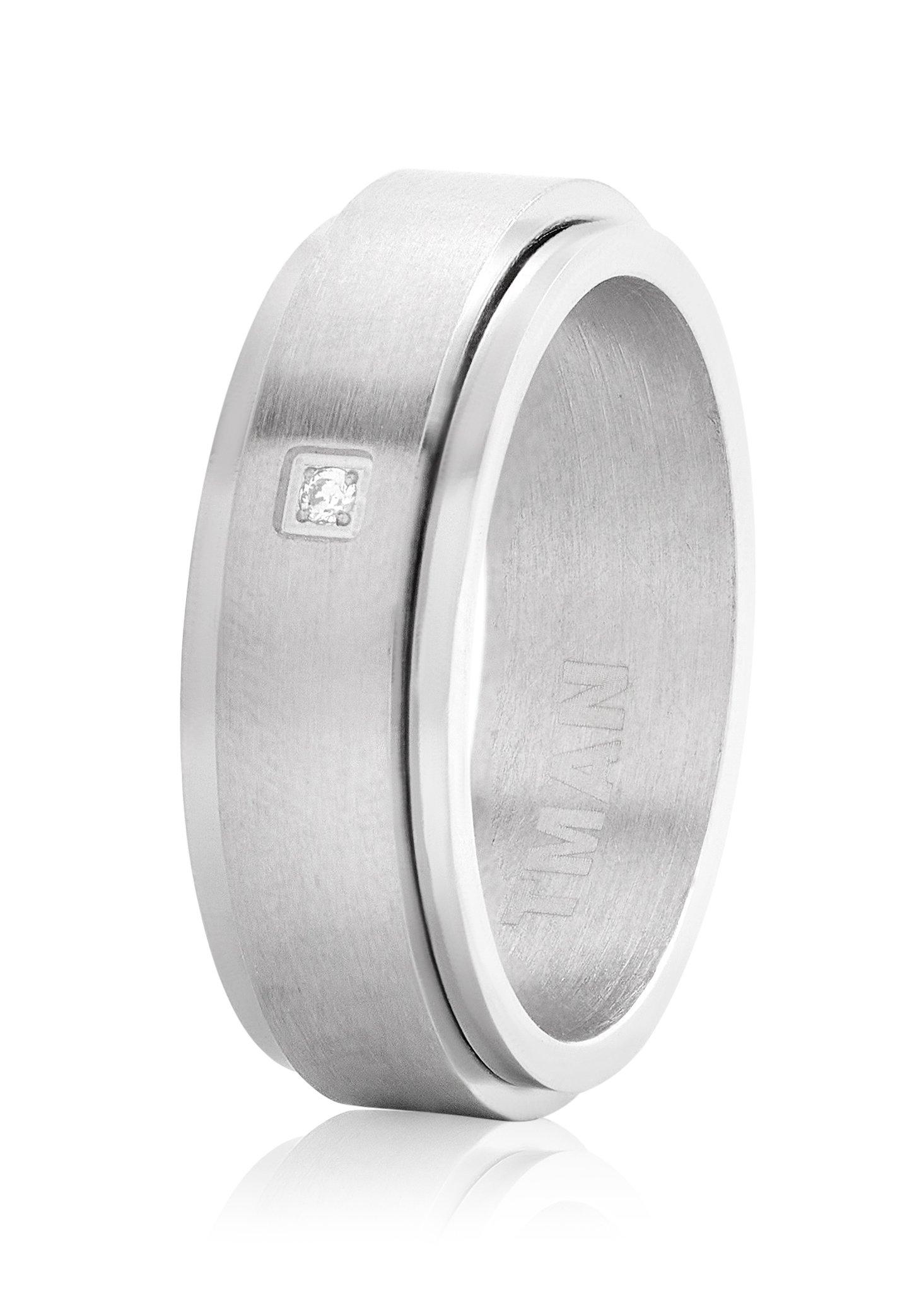 Stainless Steel CZ Spinner Ring (3271653) | Stainless Steel