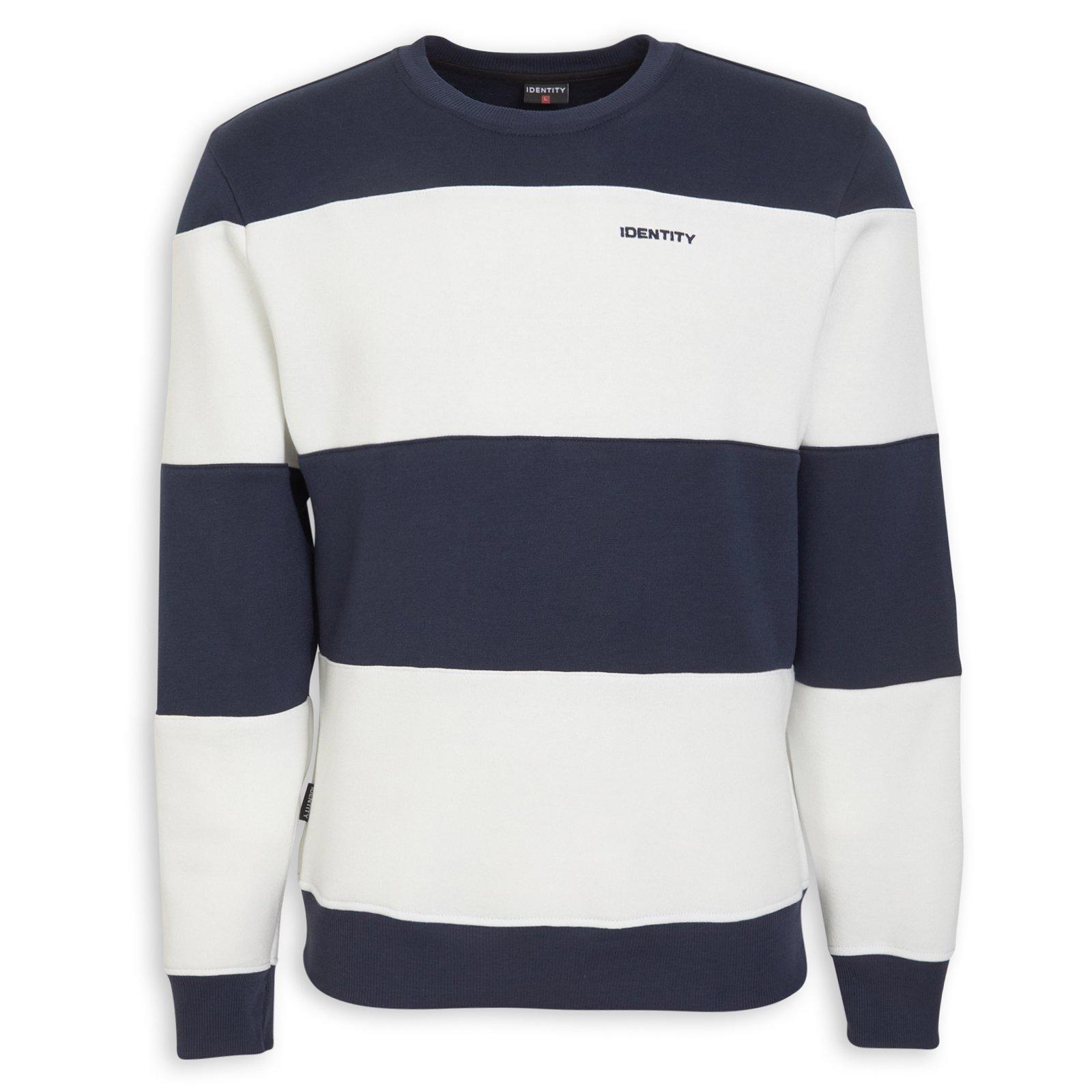 Petrol White Stripe Crew Top (3271963) | Identity