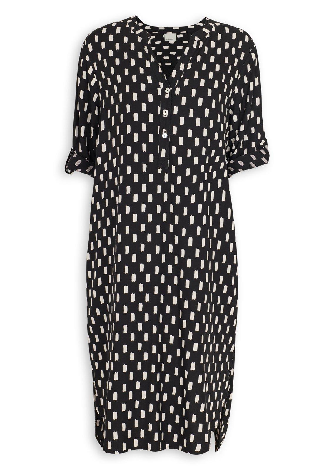 Black Printed Shift Dress