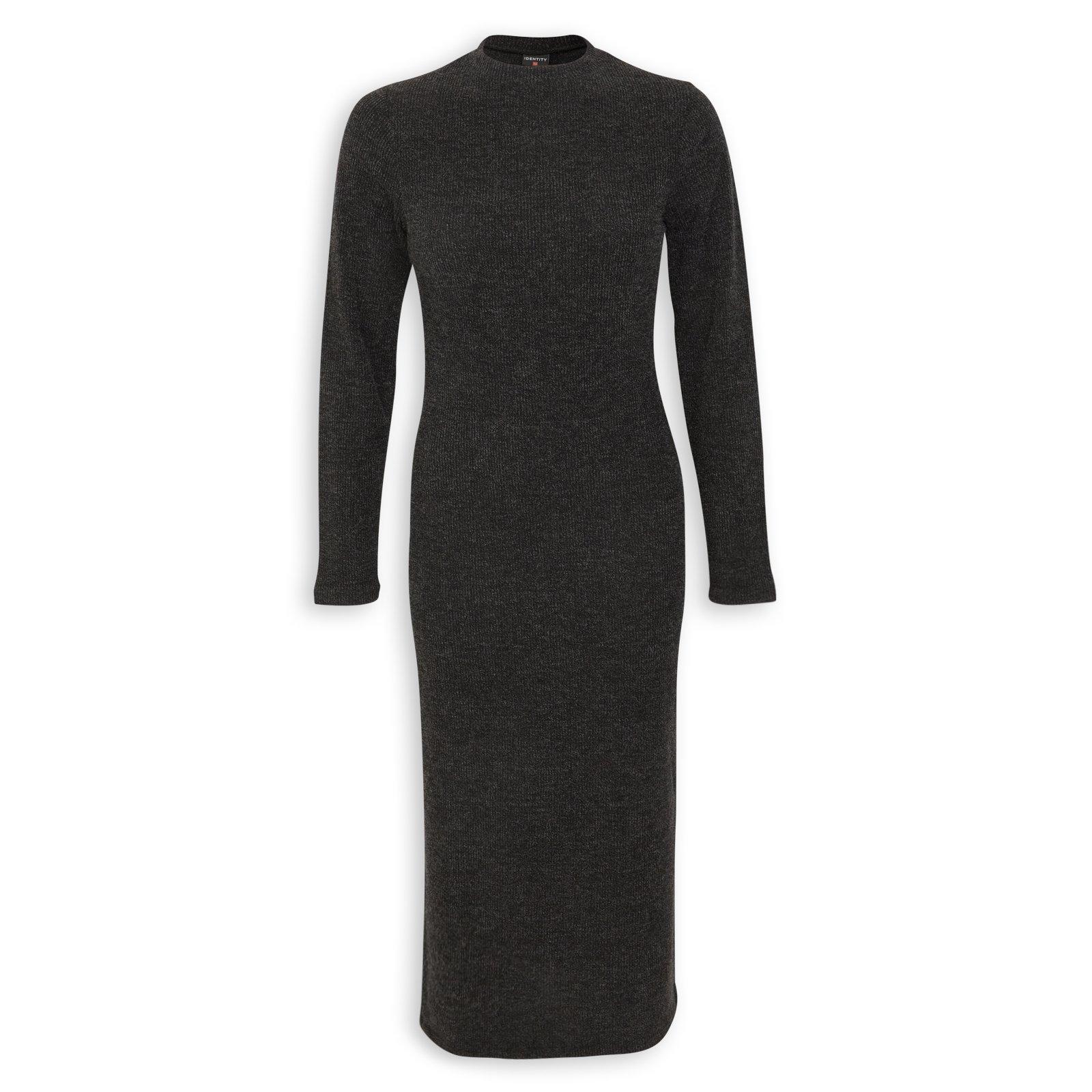 charcoal grey bodycon dress Italian Rib (3272238) 3/4 sleeve dress Bodycon Pose • 50+ Size:12Y Please Note