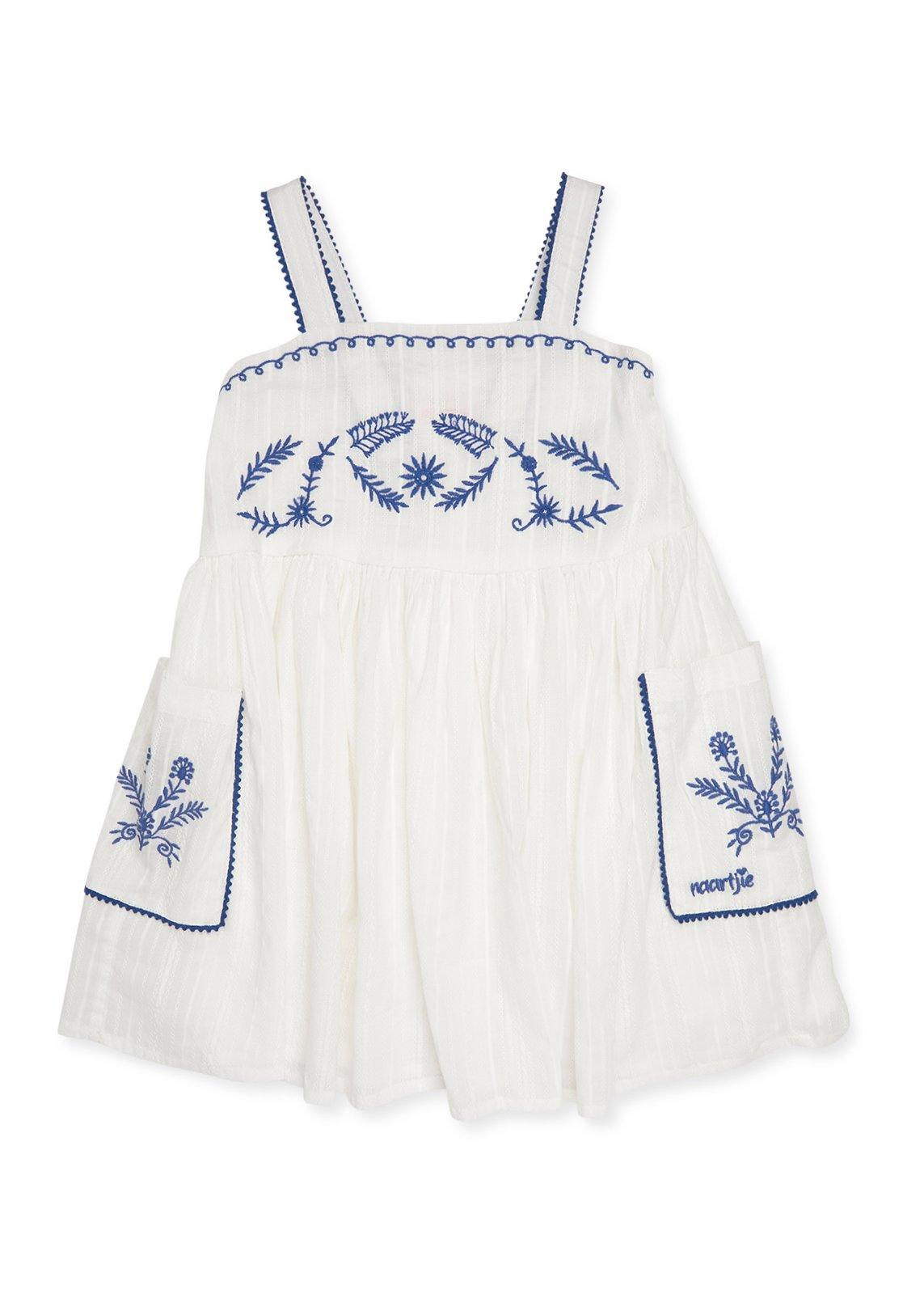 Kid Girls White Embroidered Dress