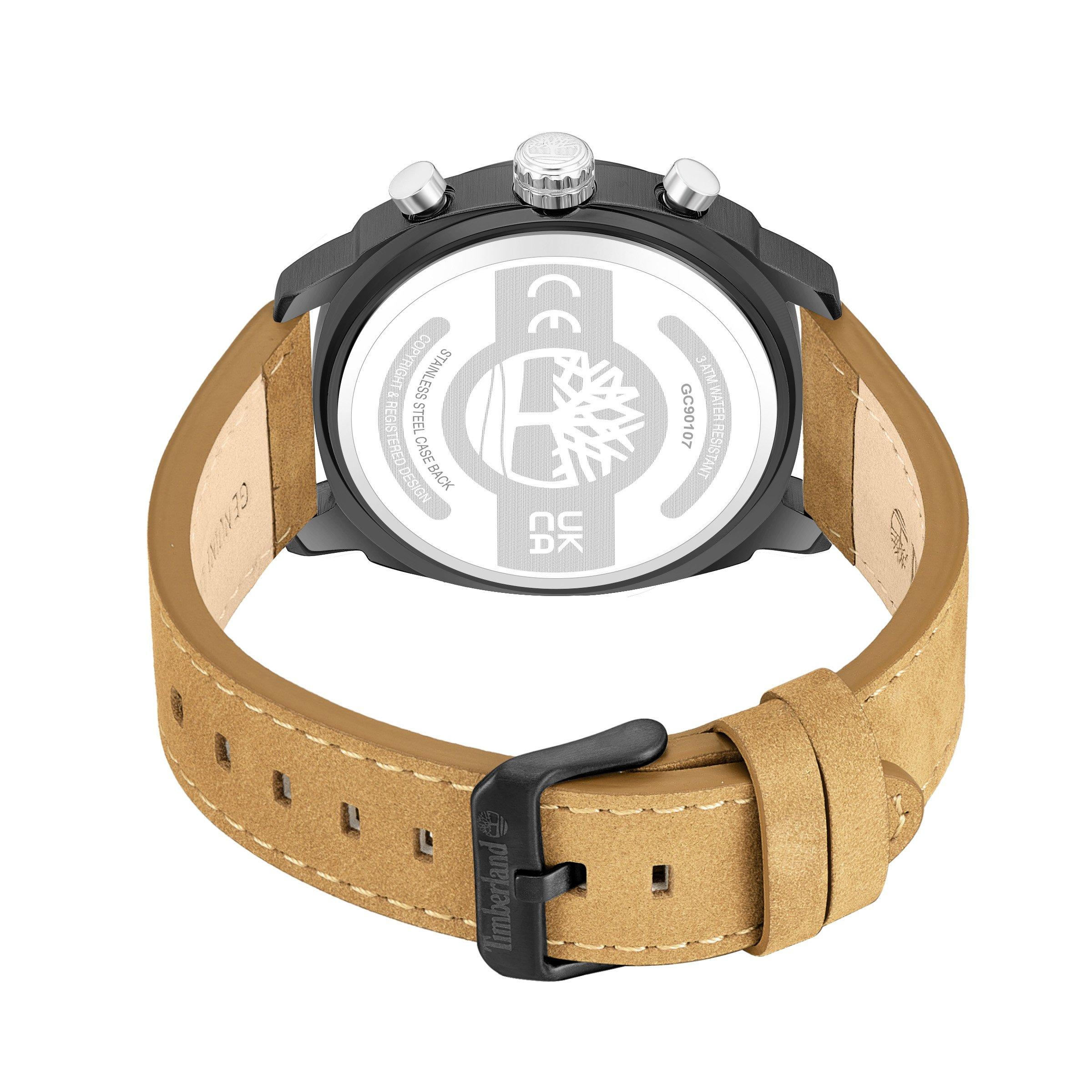 Black Chrono Tan Leather Watch (3273829) | Timberland