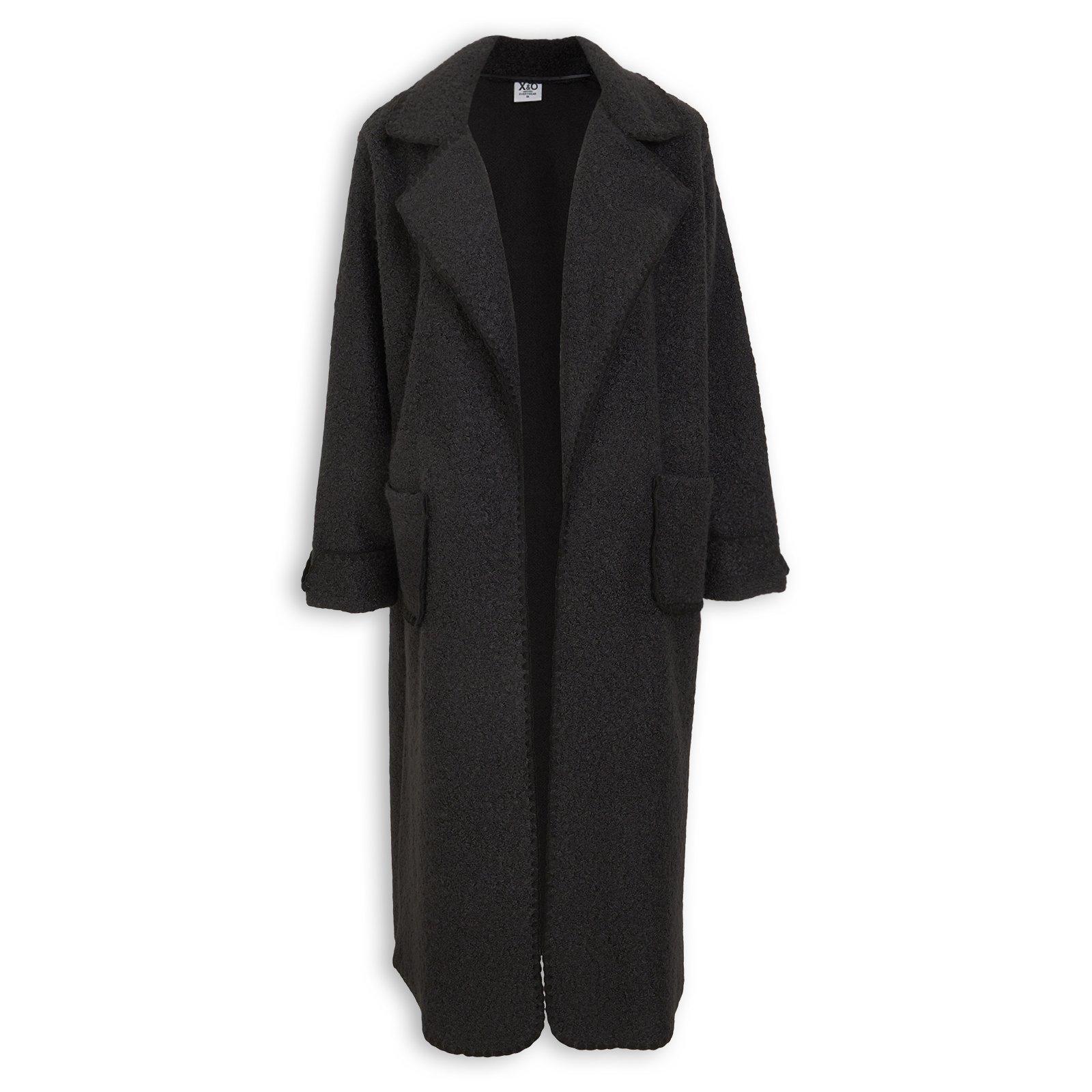 Black Blanket Stitch Coat (3274986) | X&O Ladies