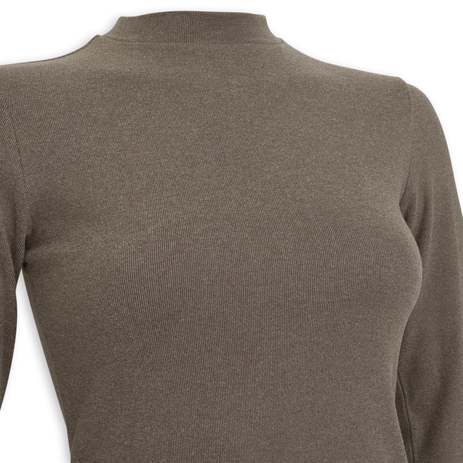 Mocha Rib Long Sleeve T-Shirt (3275450) | Identity
