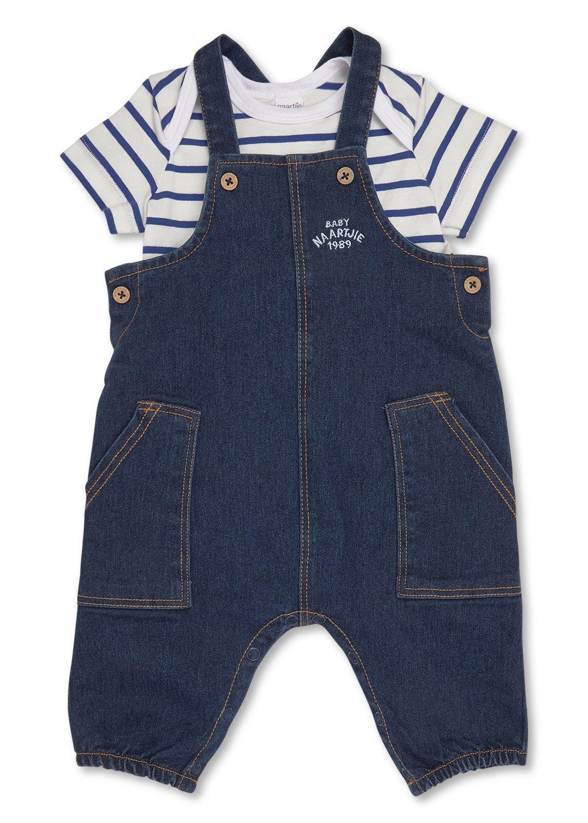 Newborn Boys Indigo Denim Dungaree Set