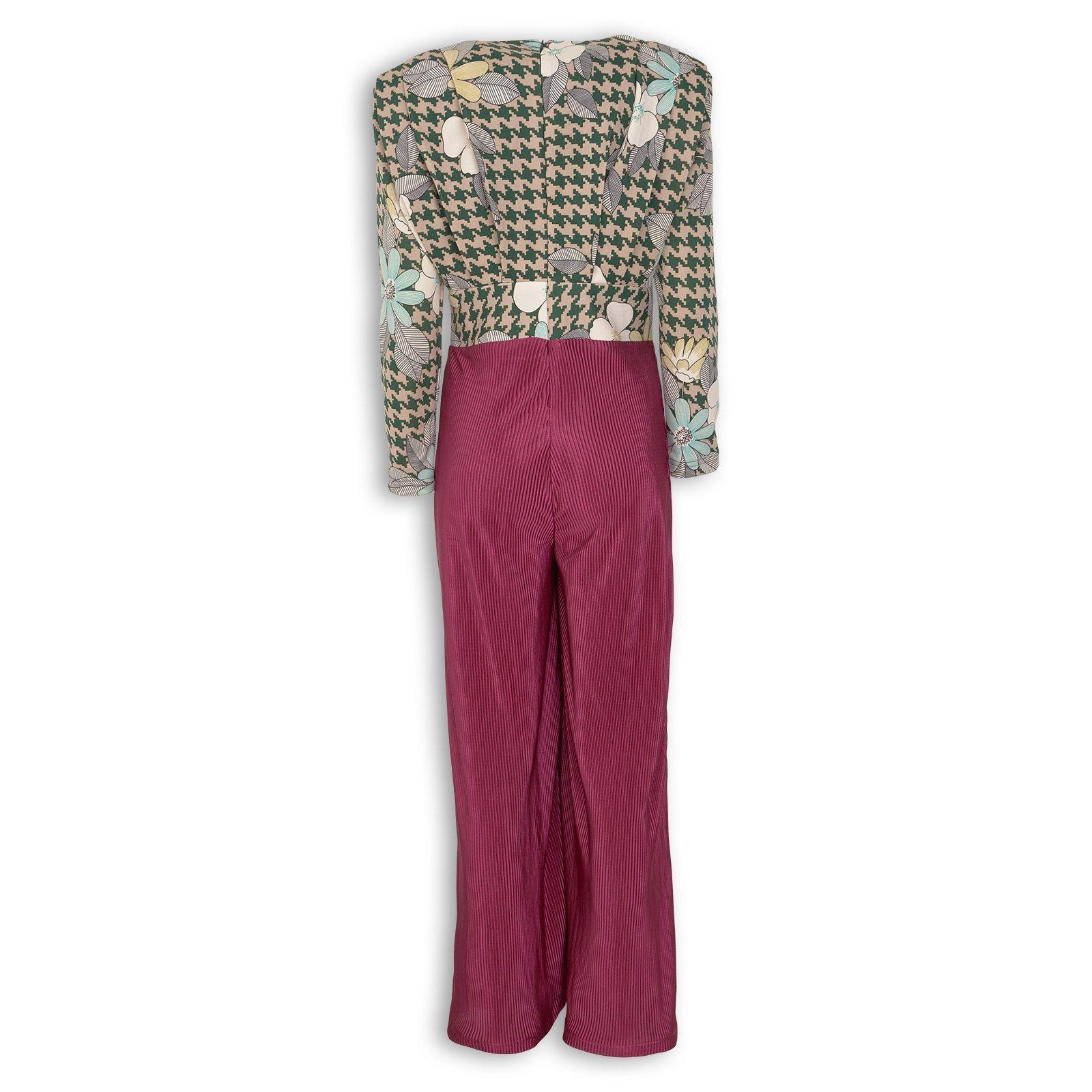 Green Printed Jumpsuit (3276021) | Mukutsuri