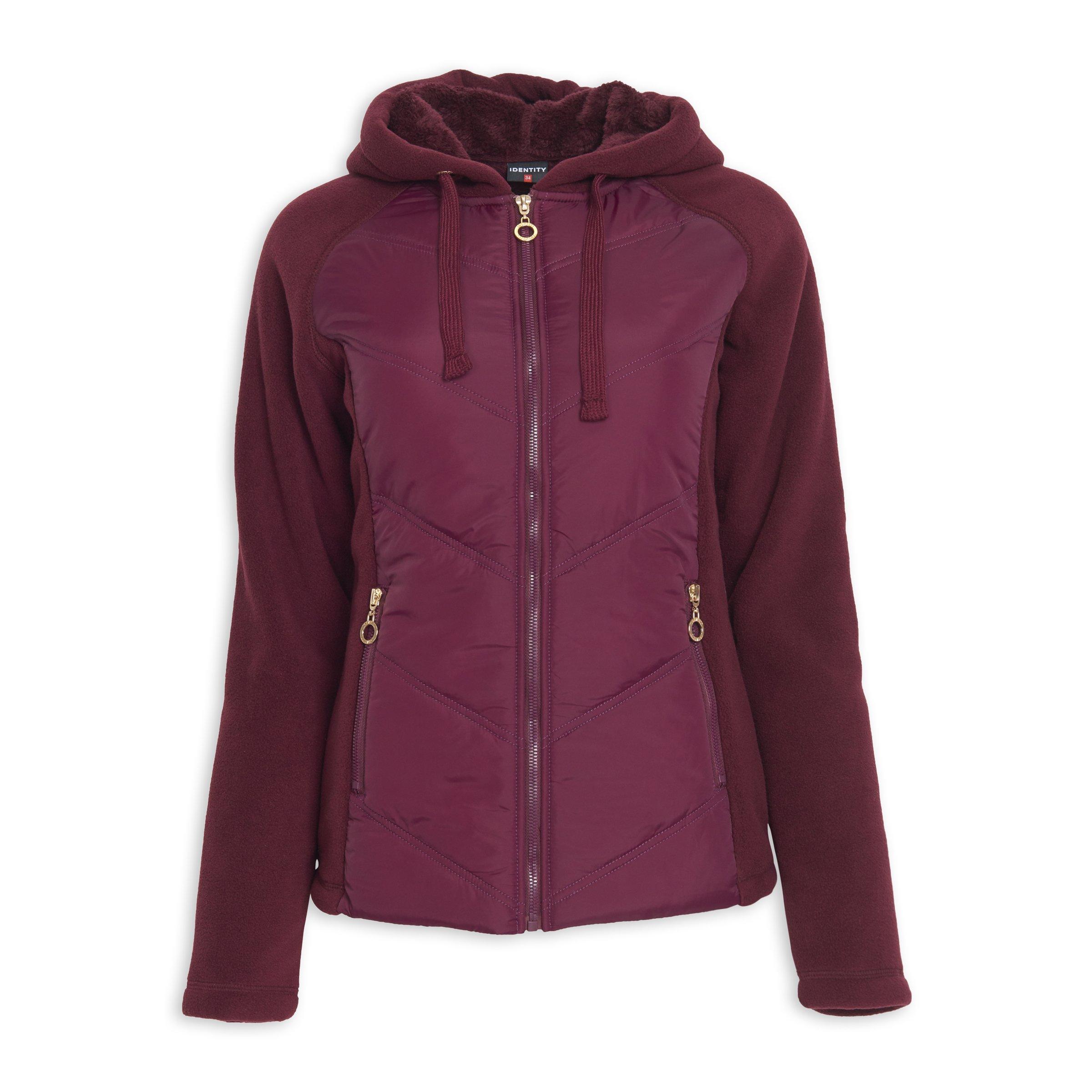 Burgundy Puffer Jacket 6624589 Identity