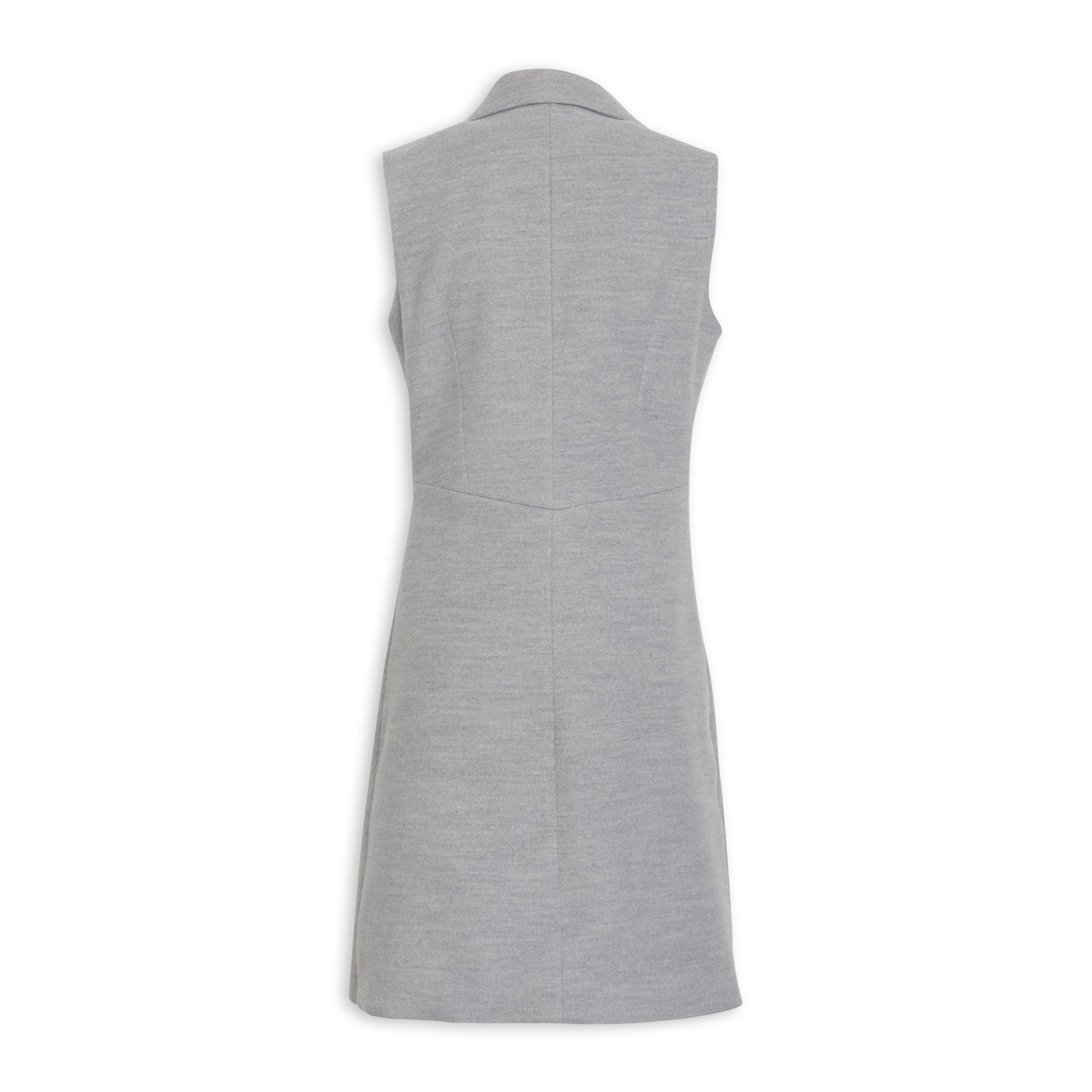 Grey hot sale sleeveless blazer