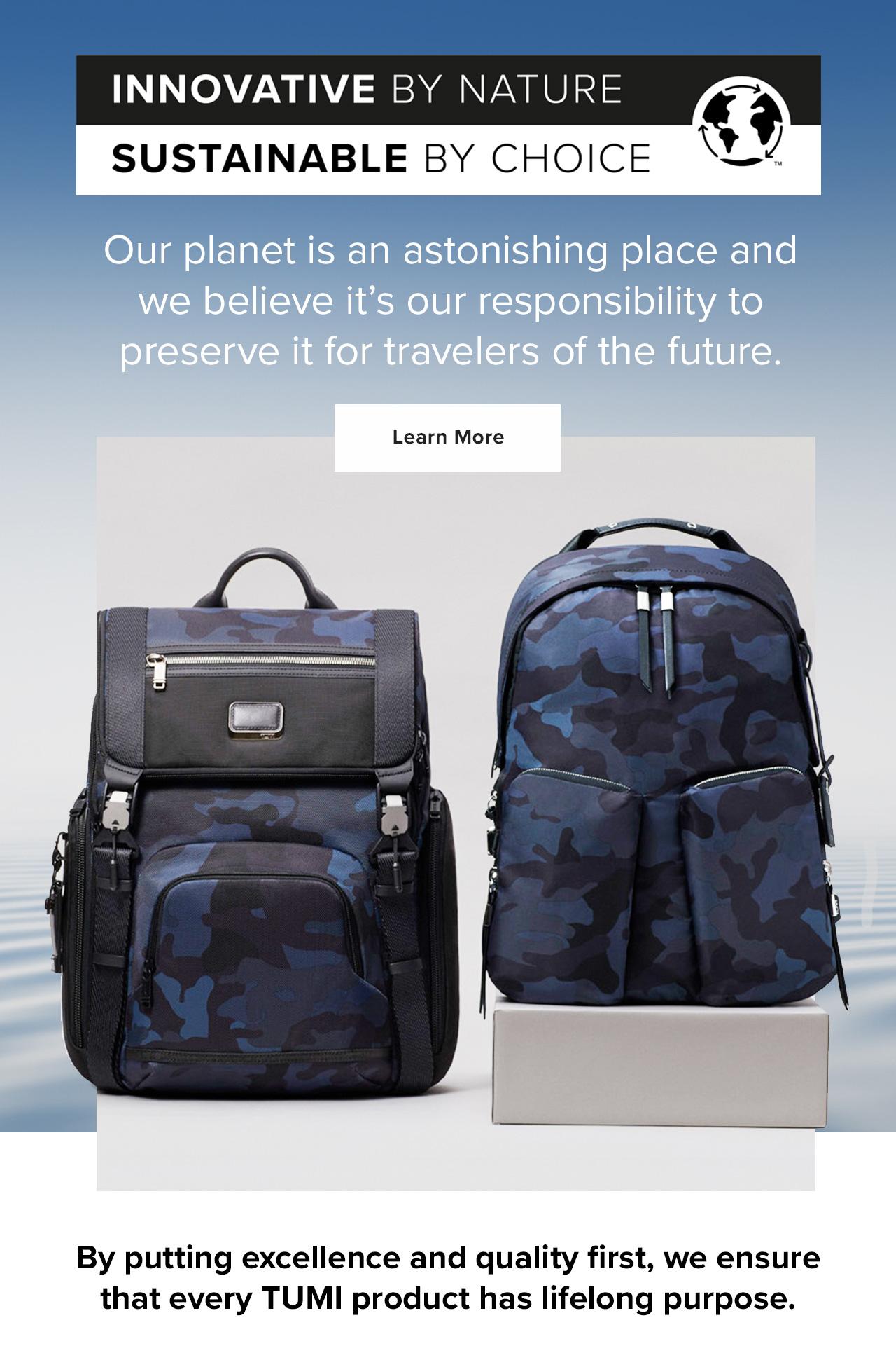 Innovative By Nature. Sustainable By Choice. Learn More