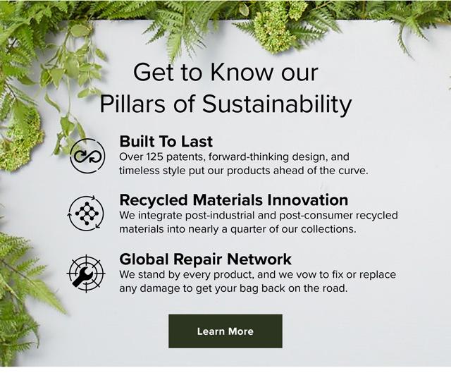 Get to know our Pillars of Sustainability.