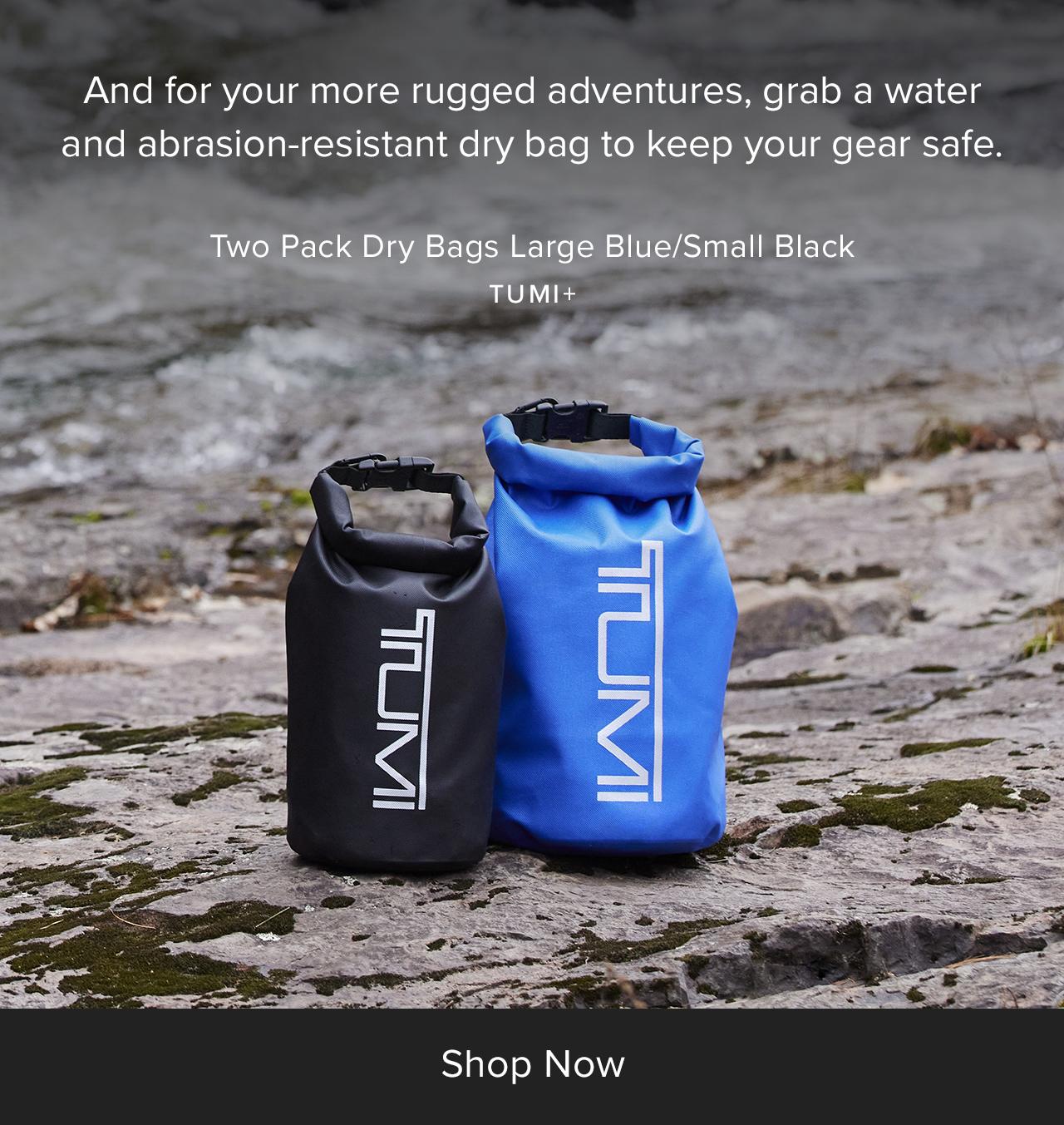 Two Pack Dry Bags Large Blue/Small Black