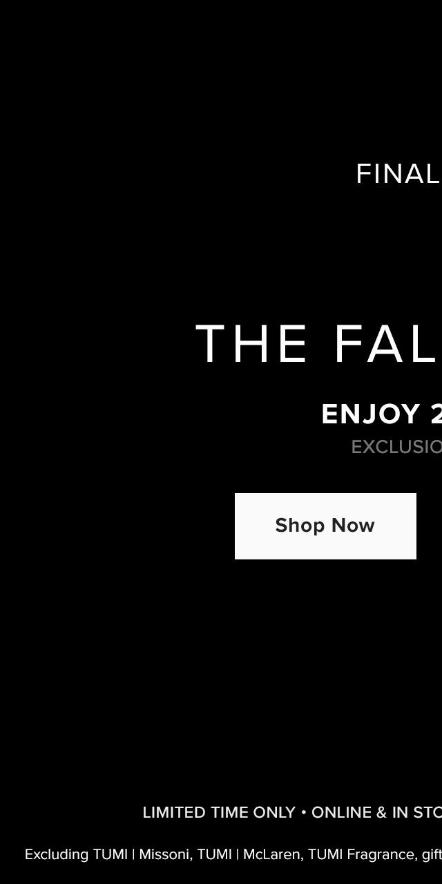 Final Days: Enjoy 20% Off - Shop Now