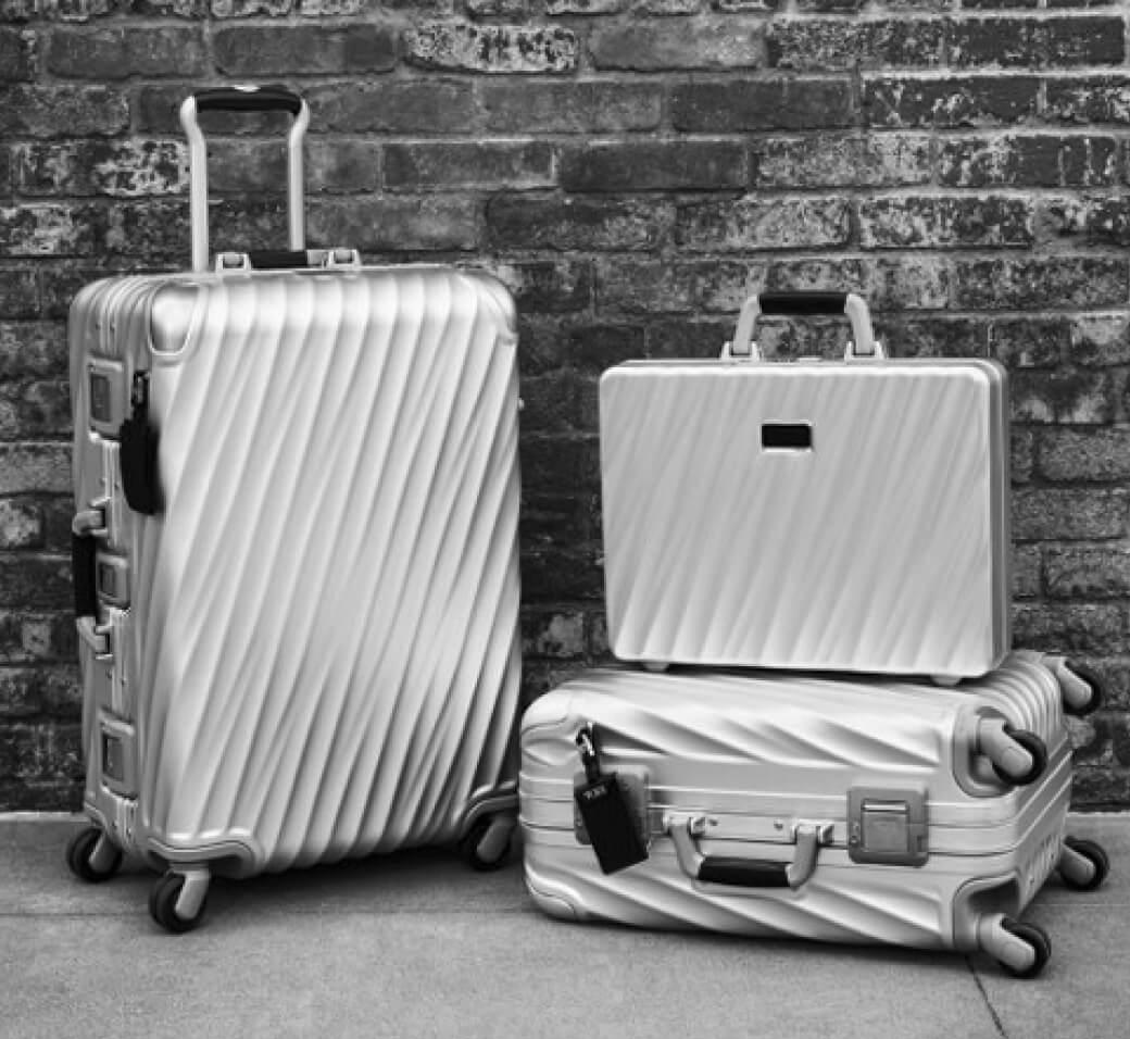 Tumi aluminum luggage sale