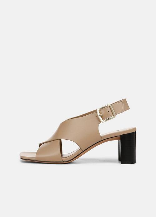 Omega Leather Heeled Sandal