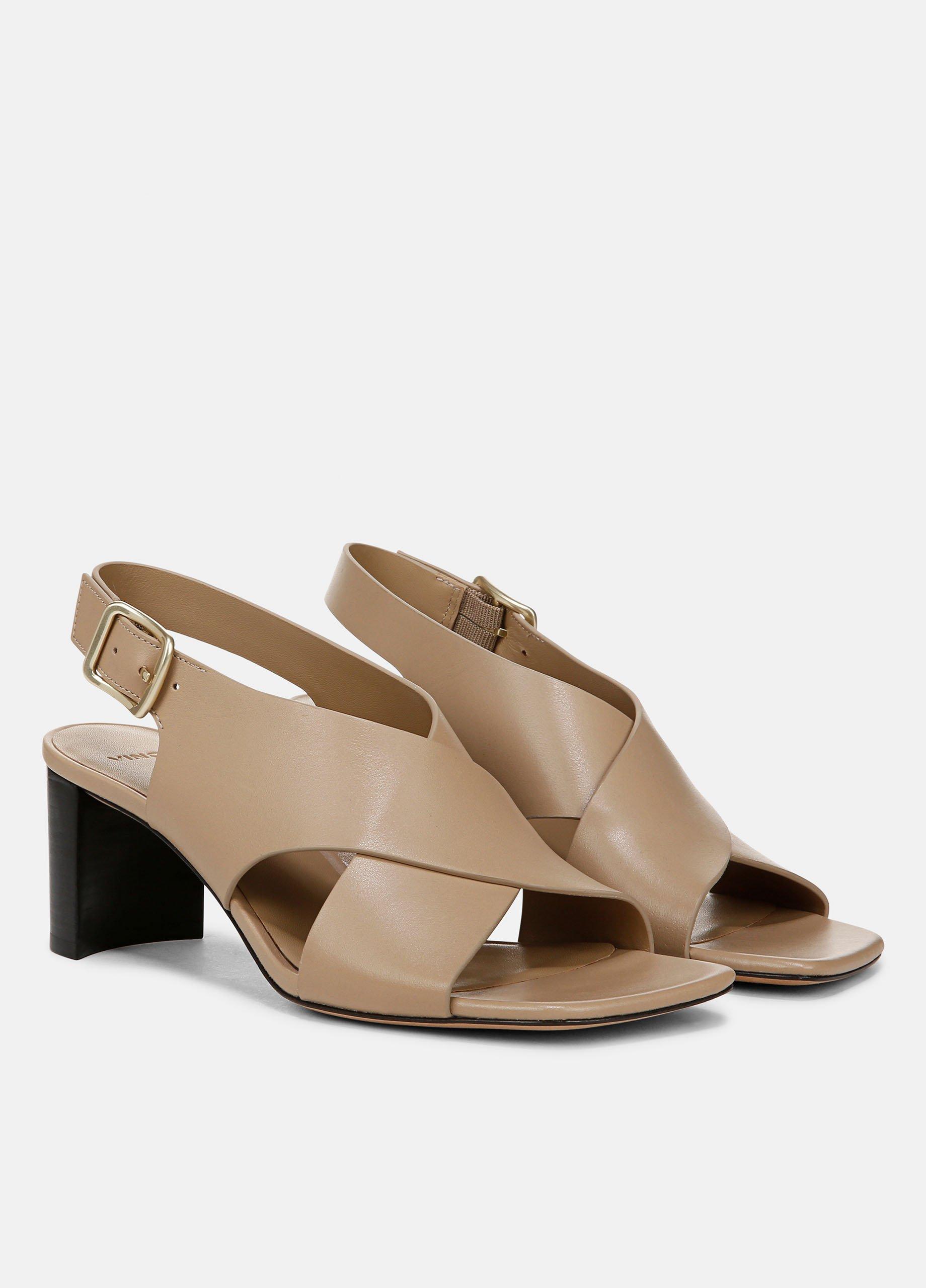 Omega Leather Heeled Sandal image number 1