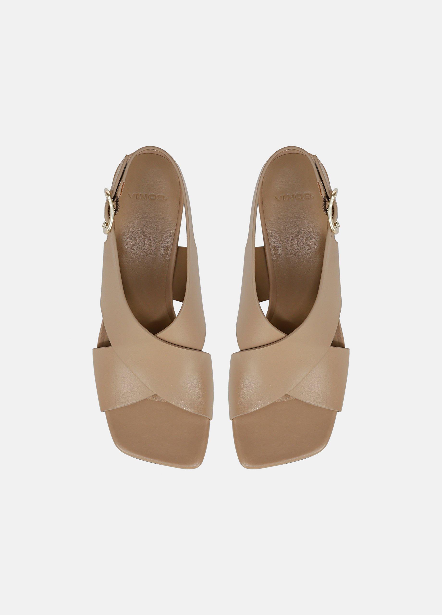 Omega Leather Heeled Sandal image number 3