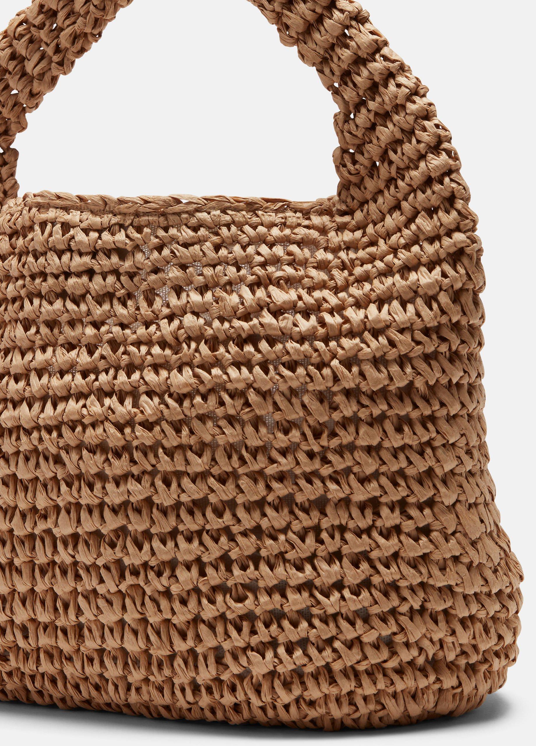 Mini Straw Slouch Bag