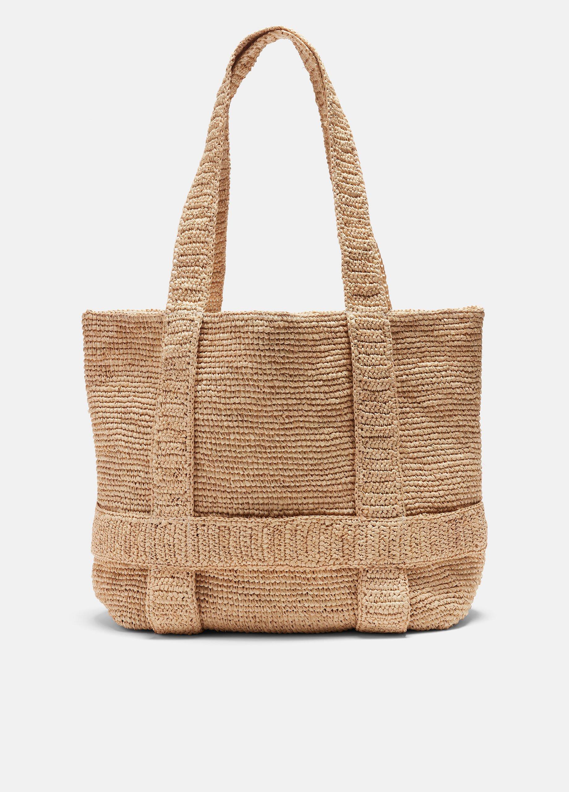 Straw Traveler Bag, Natural Vince