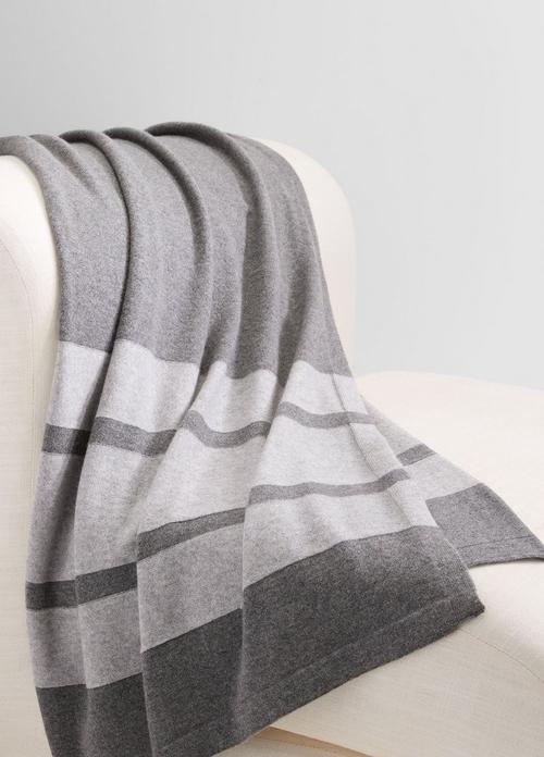 Cashmere Jersey Stripe Throw