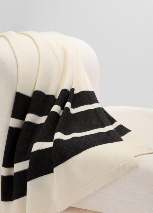 Cashmere Jersey Stripe Throw