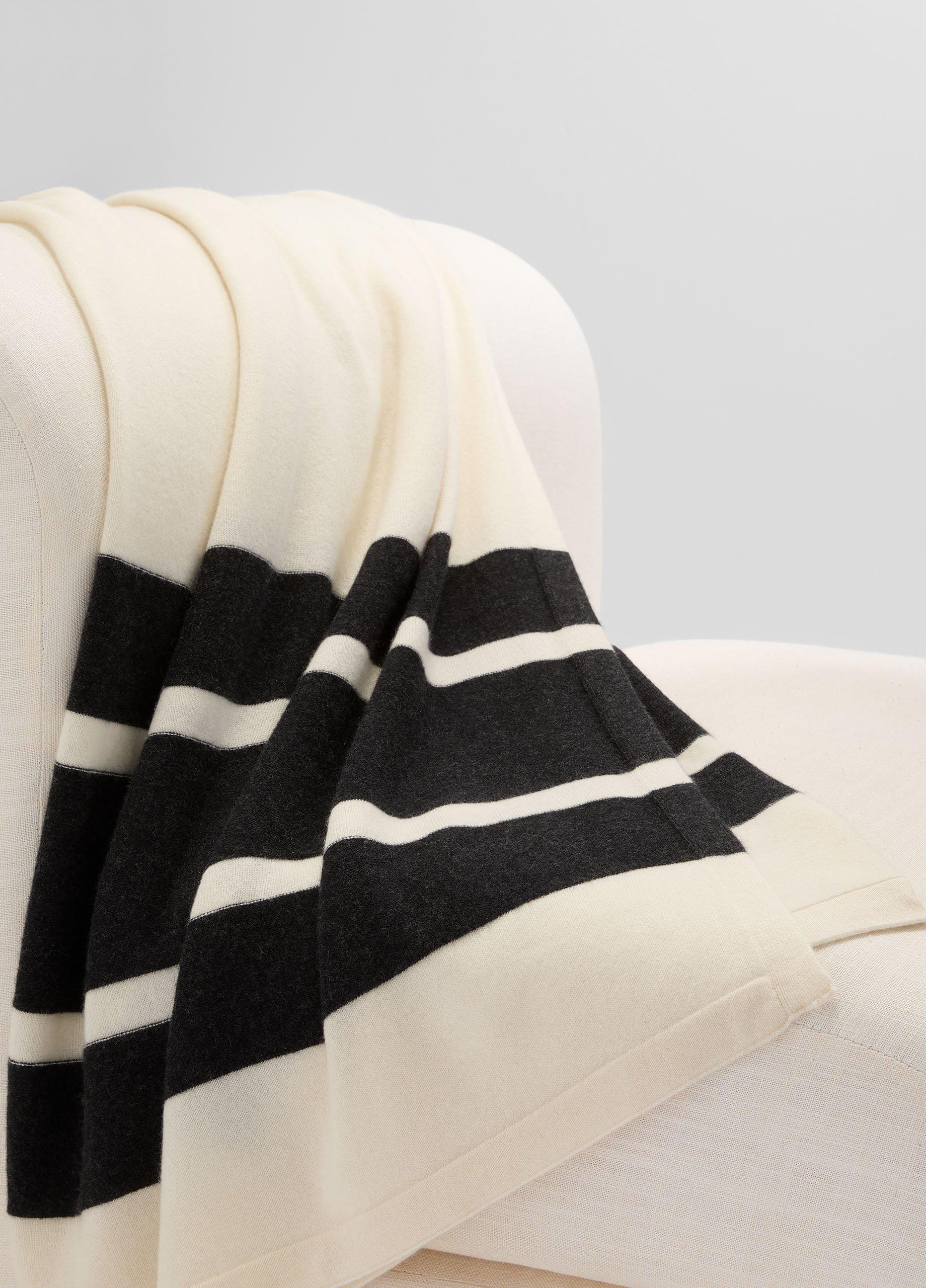 Cashmere Jersey Stripe Throw image number 4