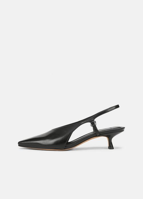 Sabrina Leather Slingback Kitten Heel