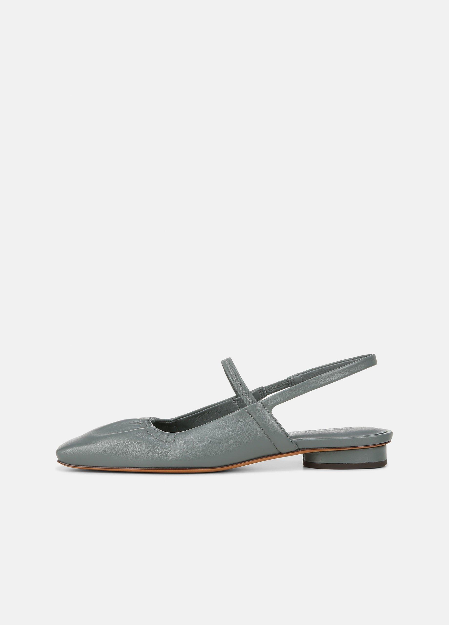 vince branine leather flat
