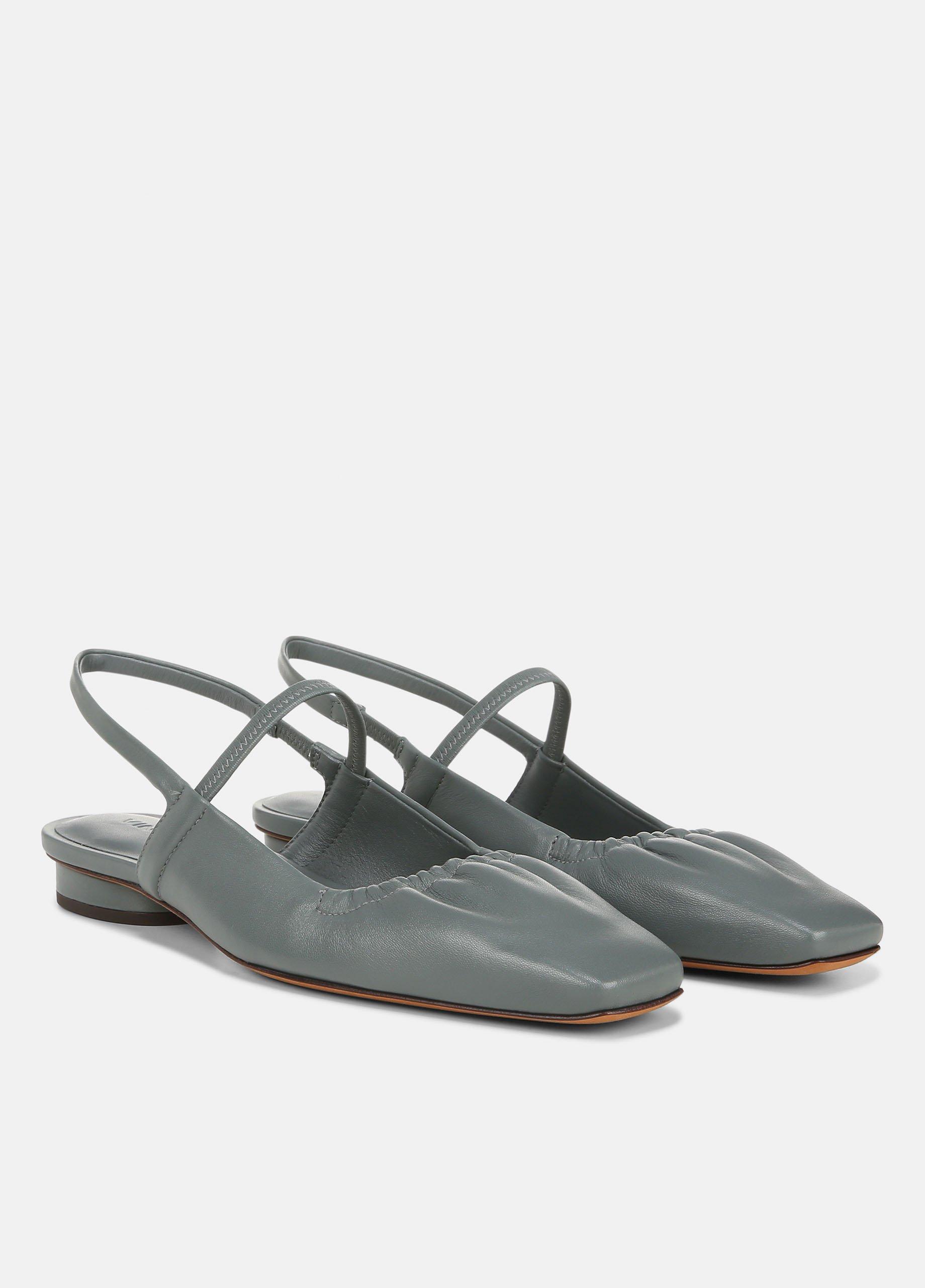 vince branine leather flat