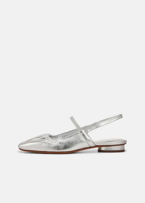 Venice Metallic Leather Slingback Flat