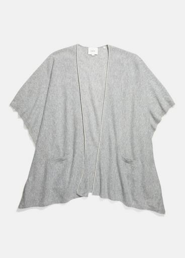 Tipped Jersey-Knit Cashmere Cape image number 1