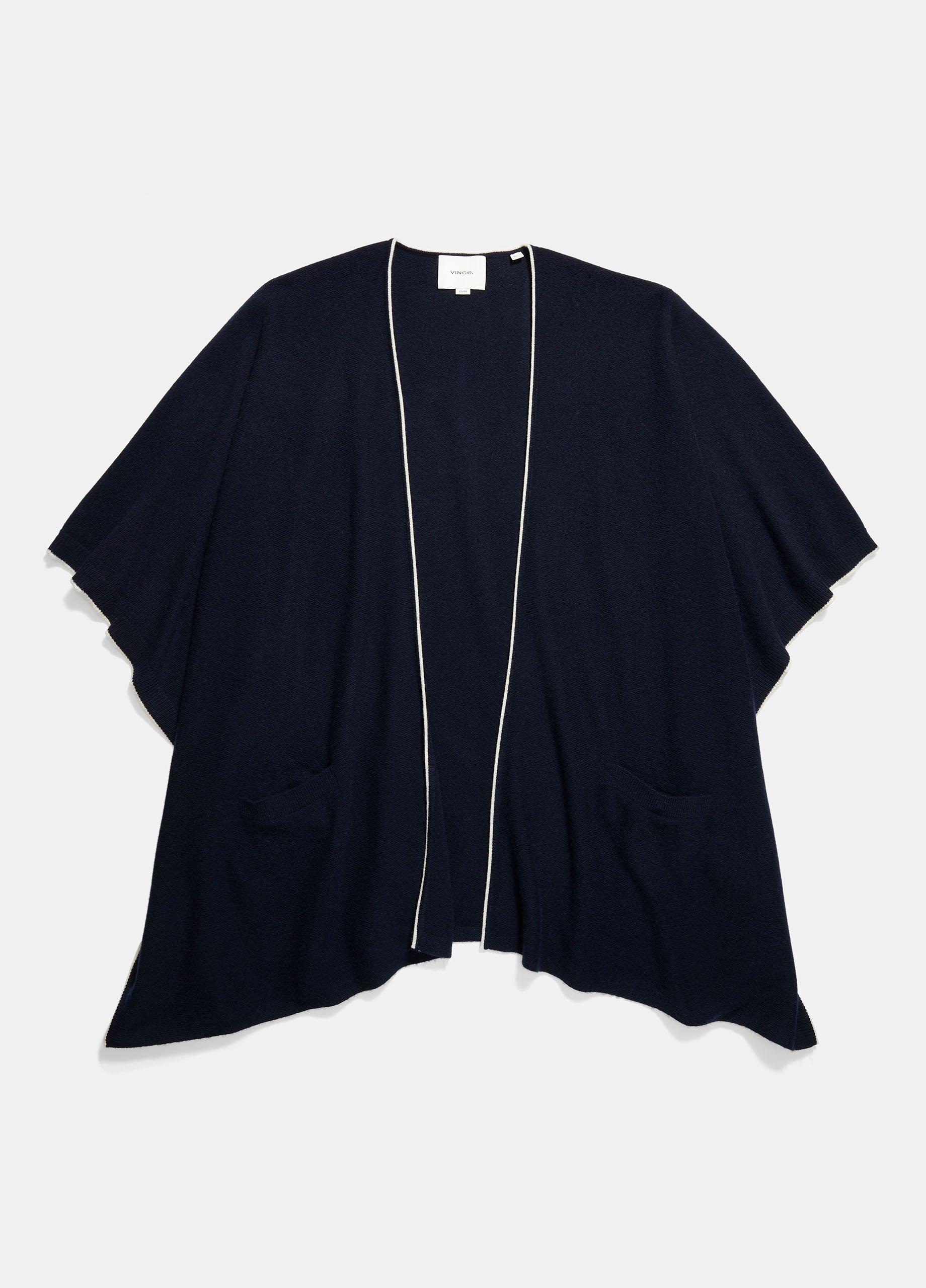 Tipped Jersey-Knit Cashmere Cape image number 1