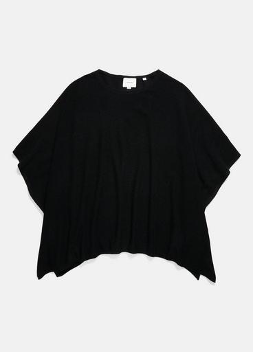 Reverse-Jersey Cashmere Boat-Neck Poncho image number 1