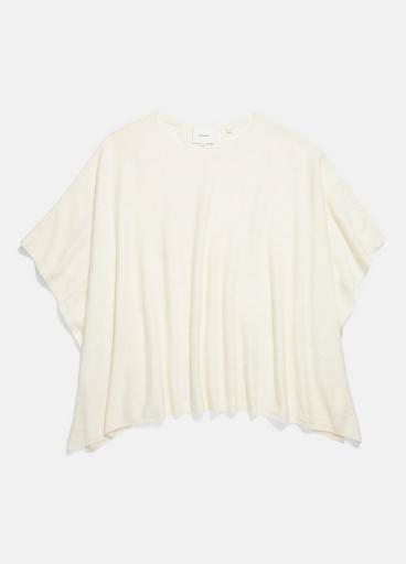 Reverse-Jersey Cashmere Boat-Neck Poncho image number 1