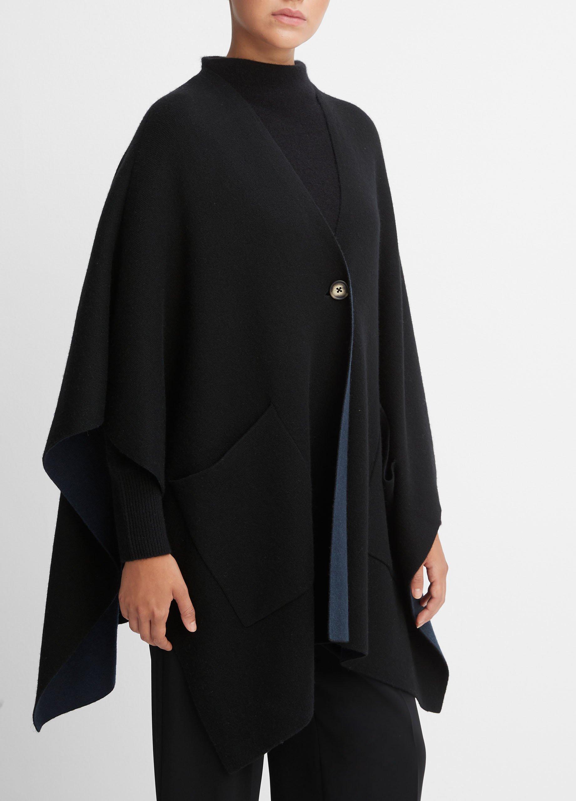 Double face cape clearance coat