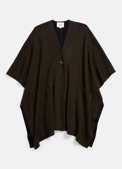 Wool and Cashmere Double-Face Cape