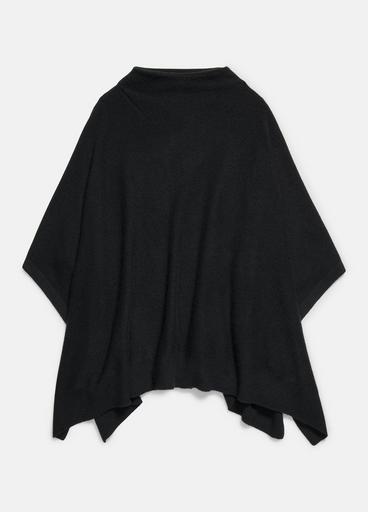 Plush Cashmere Funnel Neck Poncho image number 1