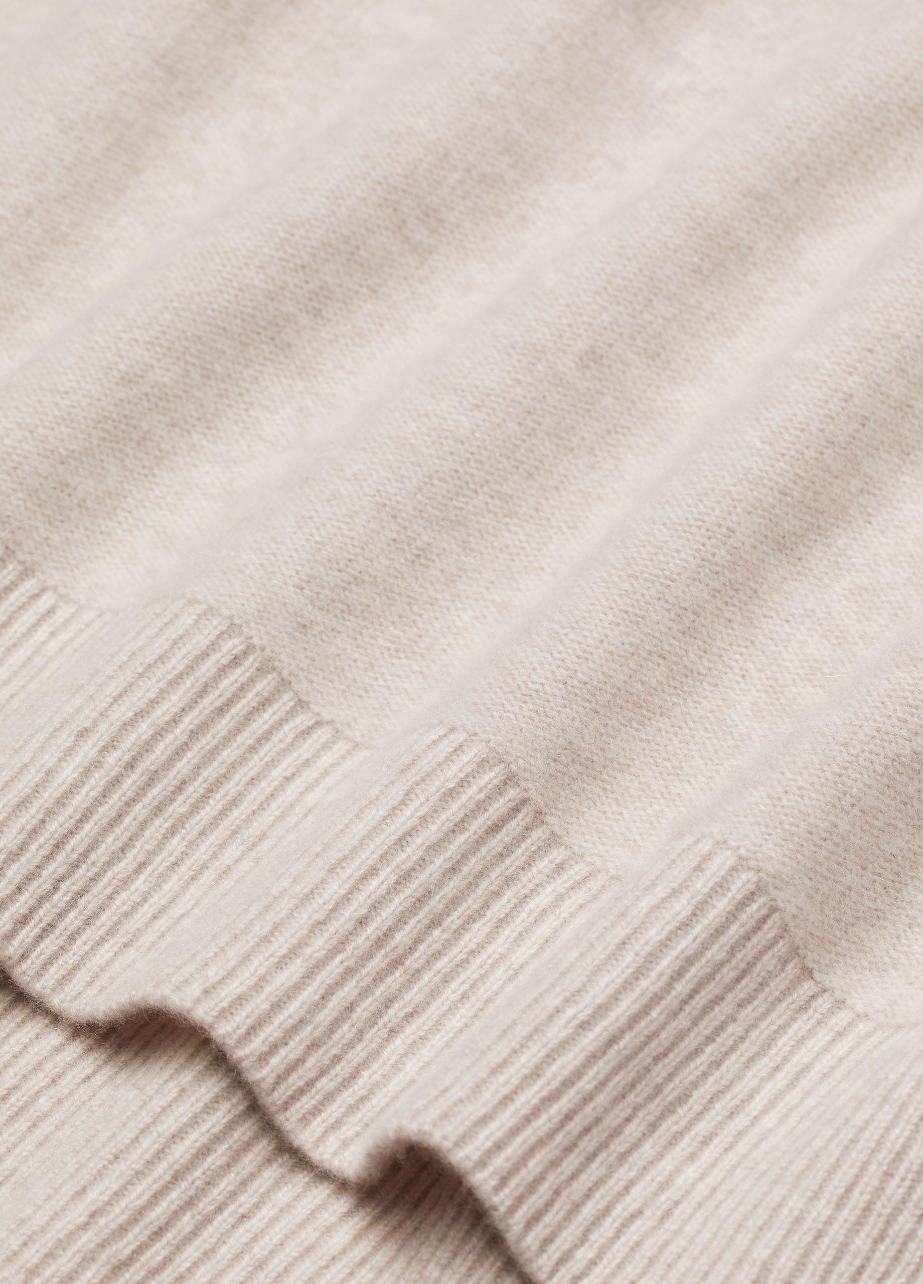 Plush Cashmere Funnel Neck Poncho image number 2