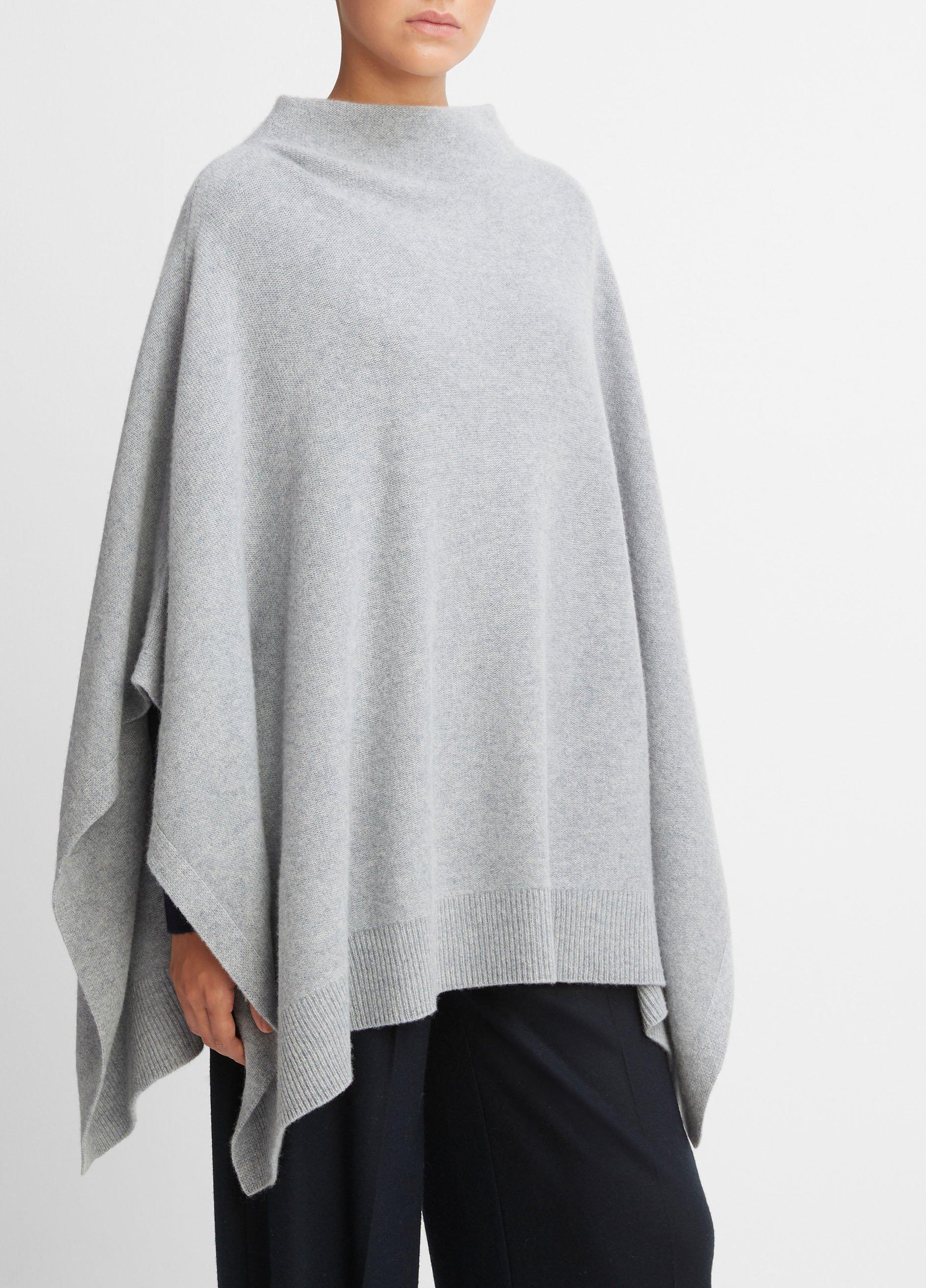 Cashmere poncho sales with sleeves