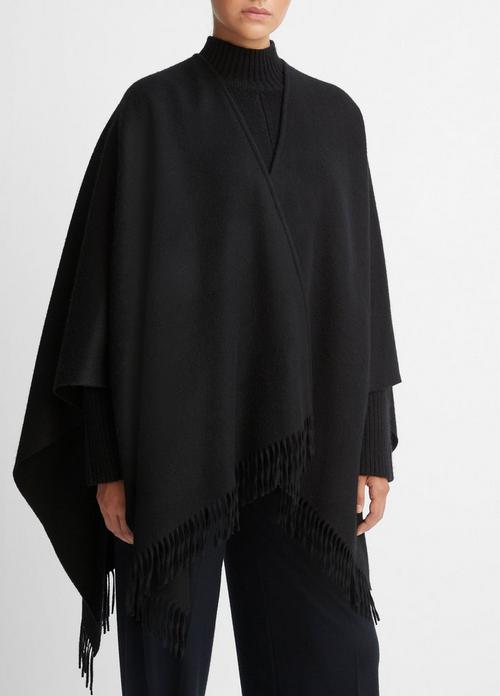Wool and Cashmere Double-Face Cape