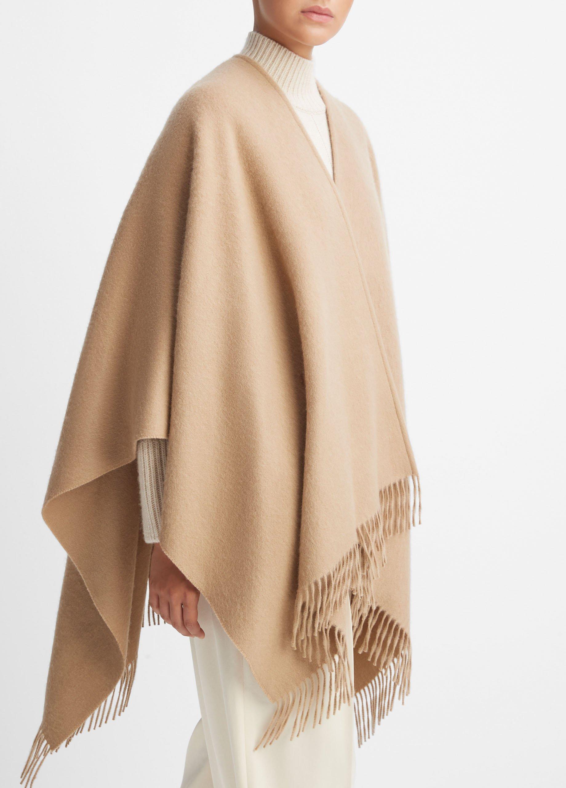 Wool and Cashmere Double-Face Cape