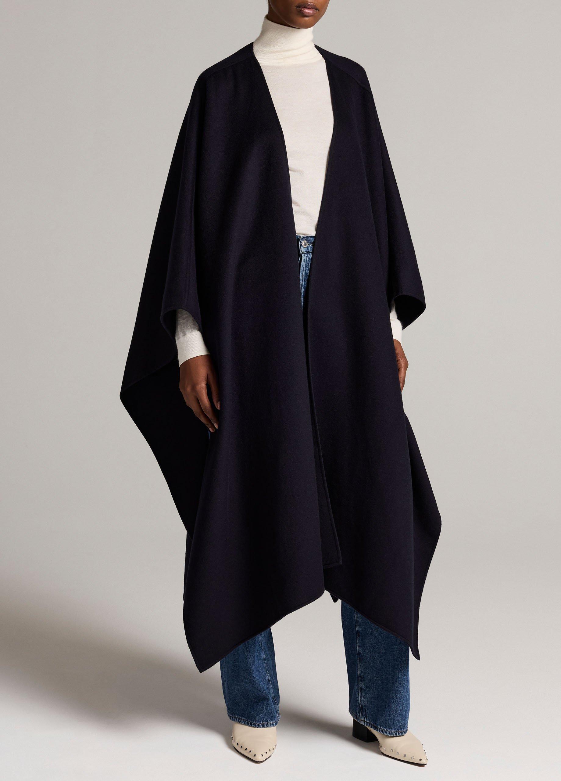 Wool-Cashmere Long Cape image number 0