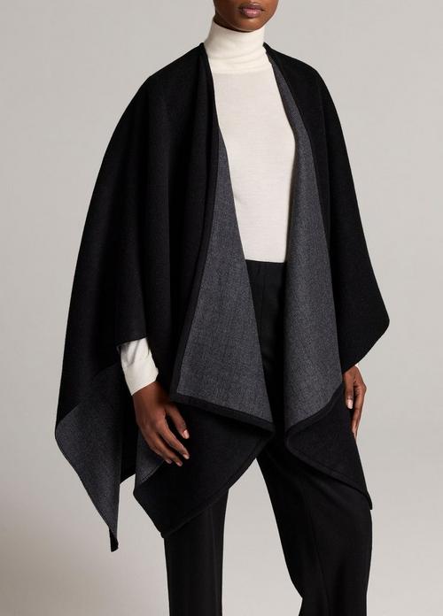 Double-Face Wool-Cashmere Cape