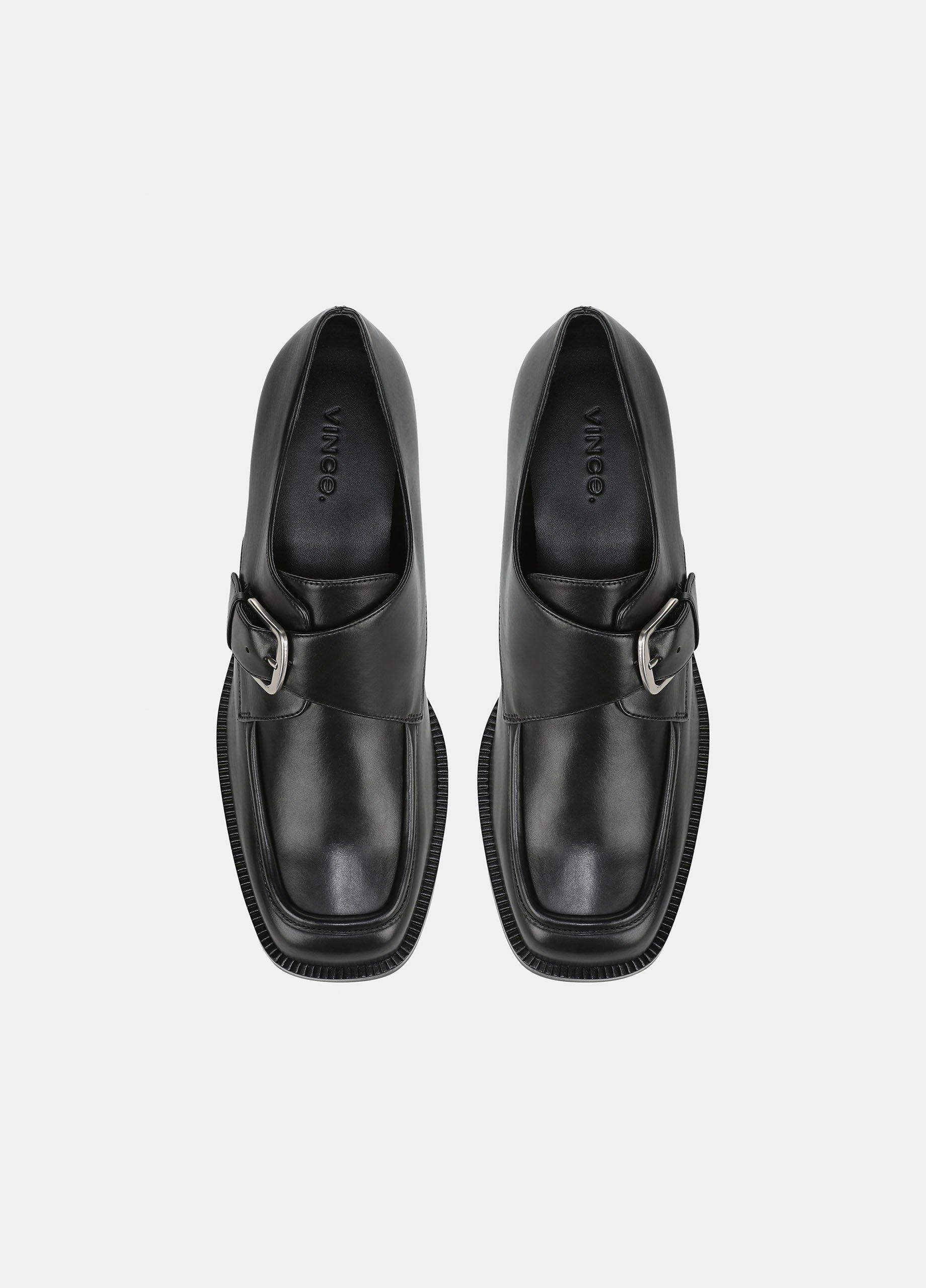 Lennox Leather Heeled Monk-Strap Loafer image number 3