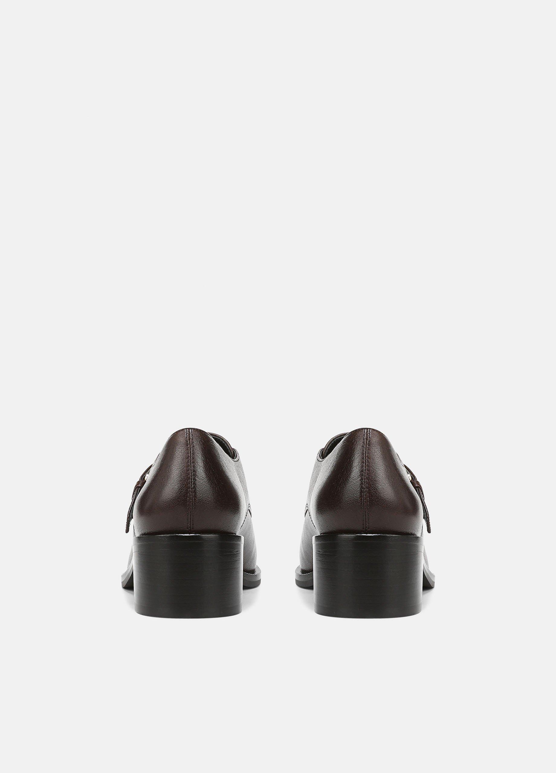 Lennox Leather Heeled Monk-Strap Loafer image number 2