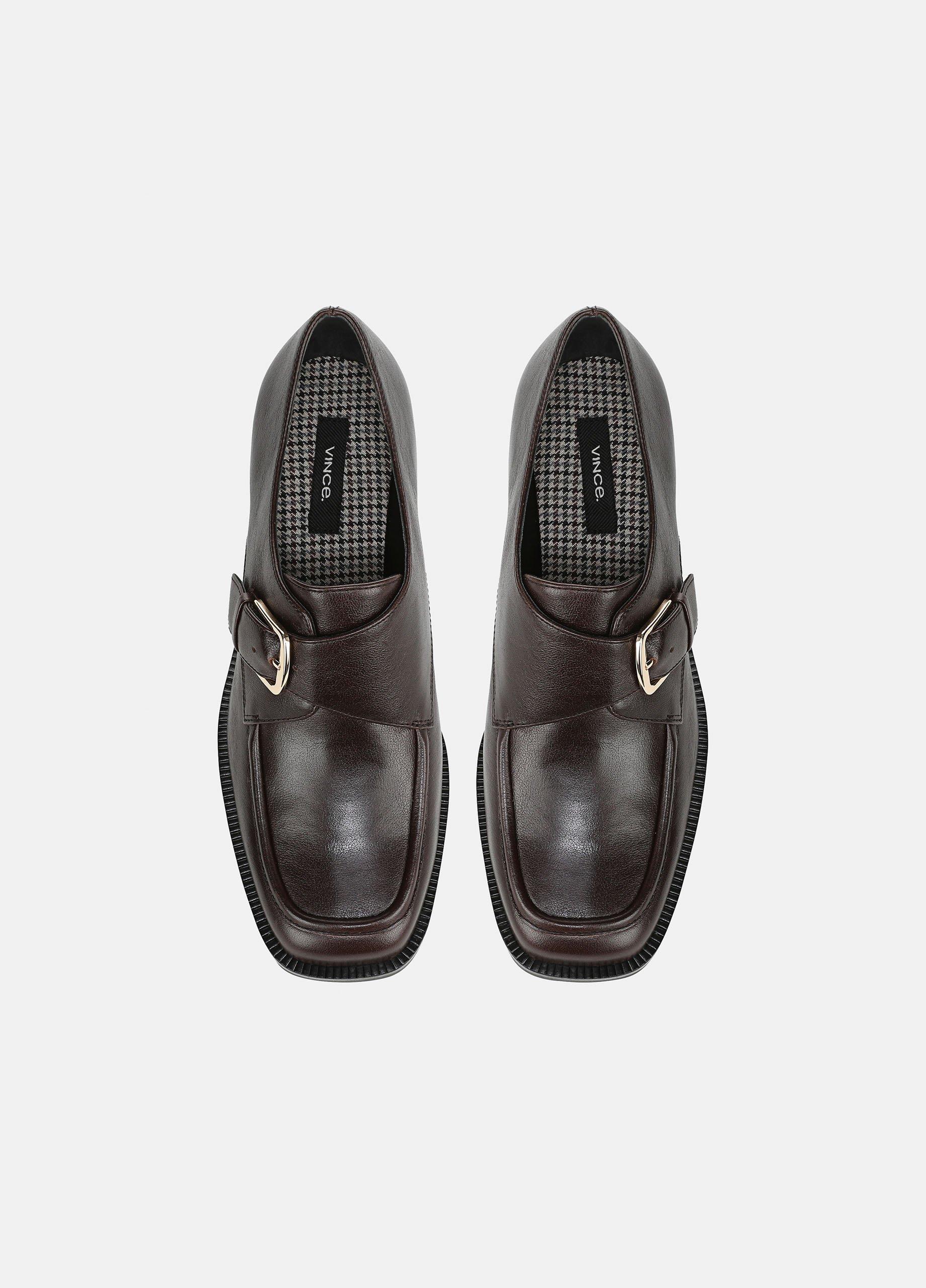 Lennox Leather Heeled Monk-Strap Loafer image number 3
